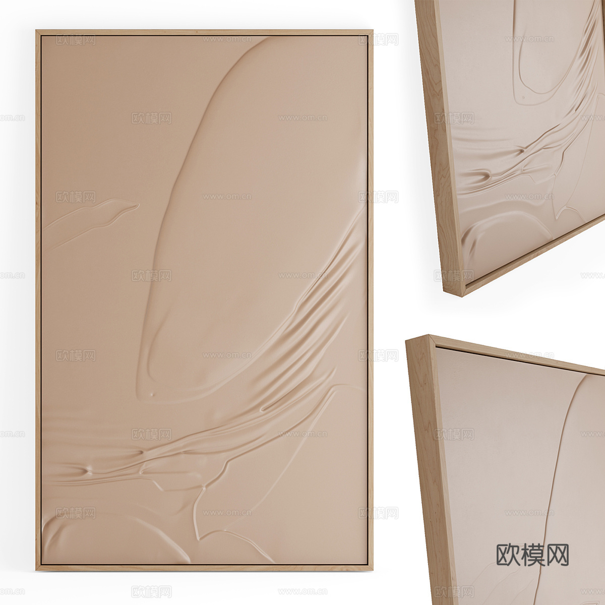 新中式侘寂装饰画框3d模型