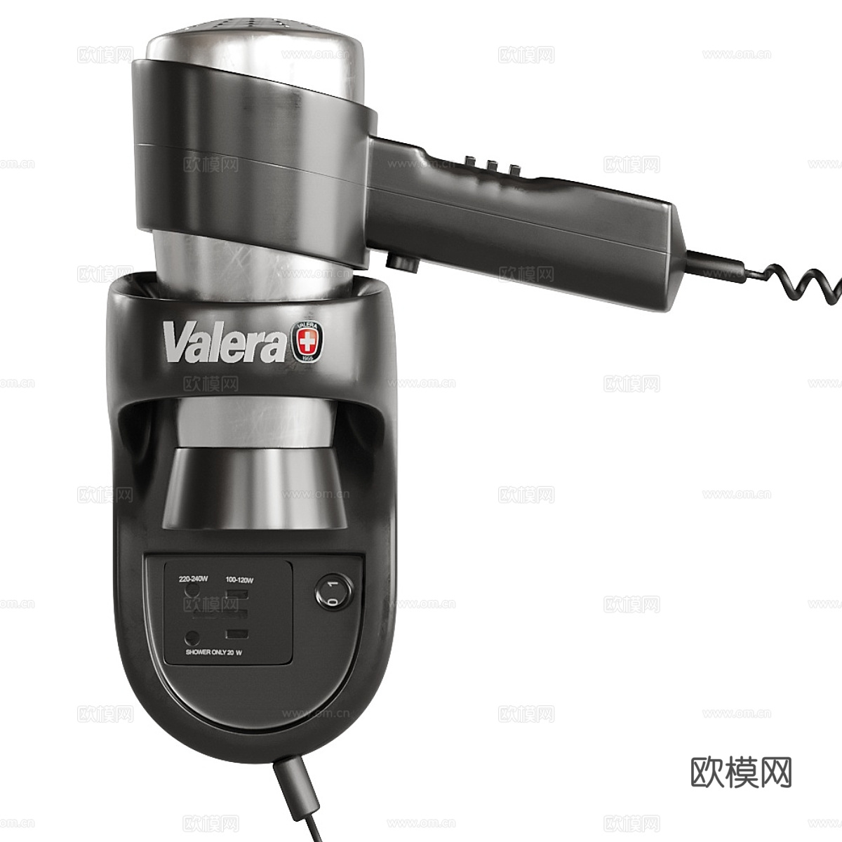 现代壁挂式电吹风机3d模型