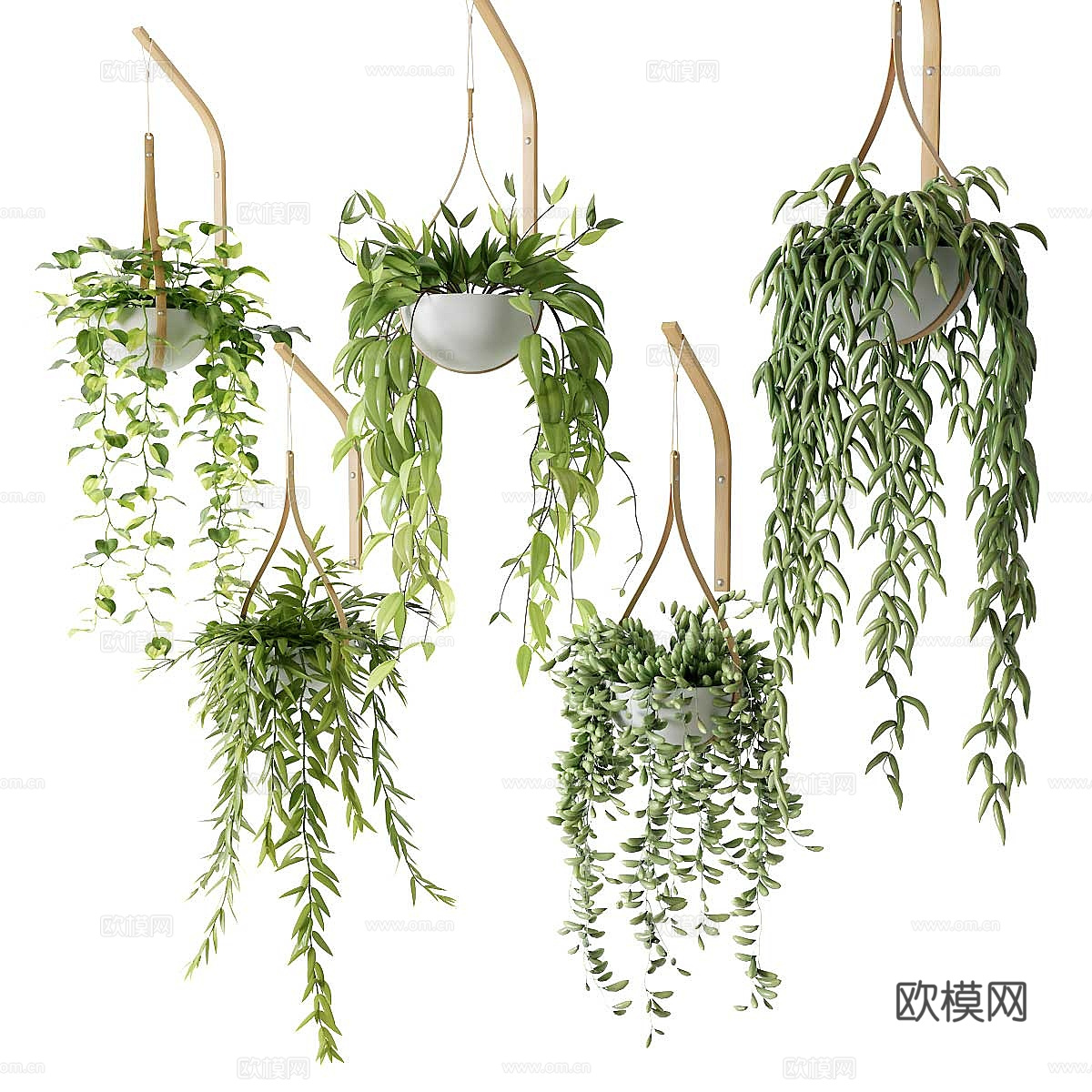 现代北欧吊篮 盆景3d模型