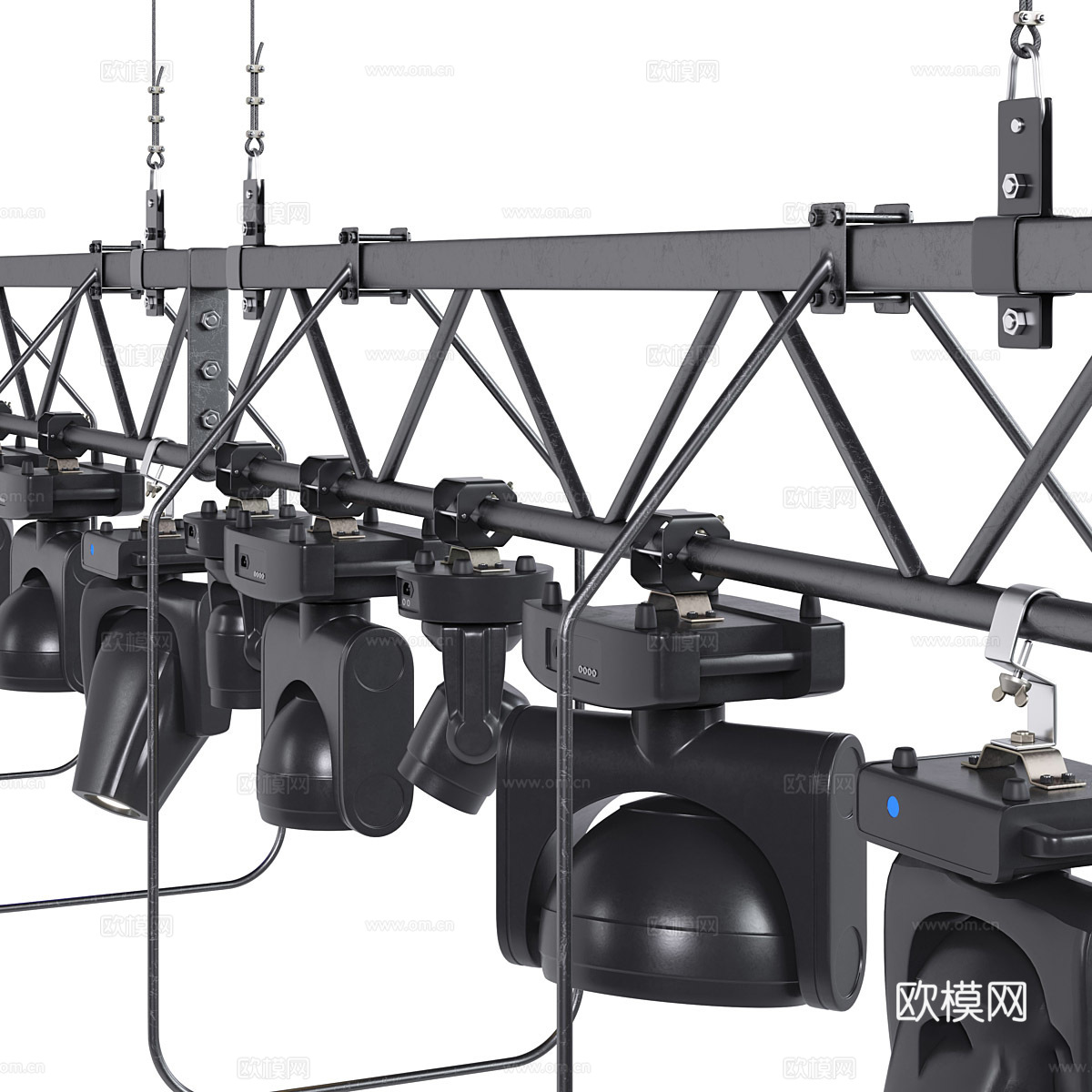 现代舞台灯光设备3d模型