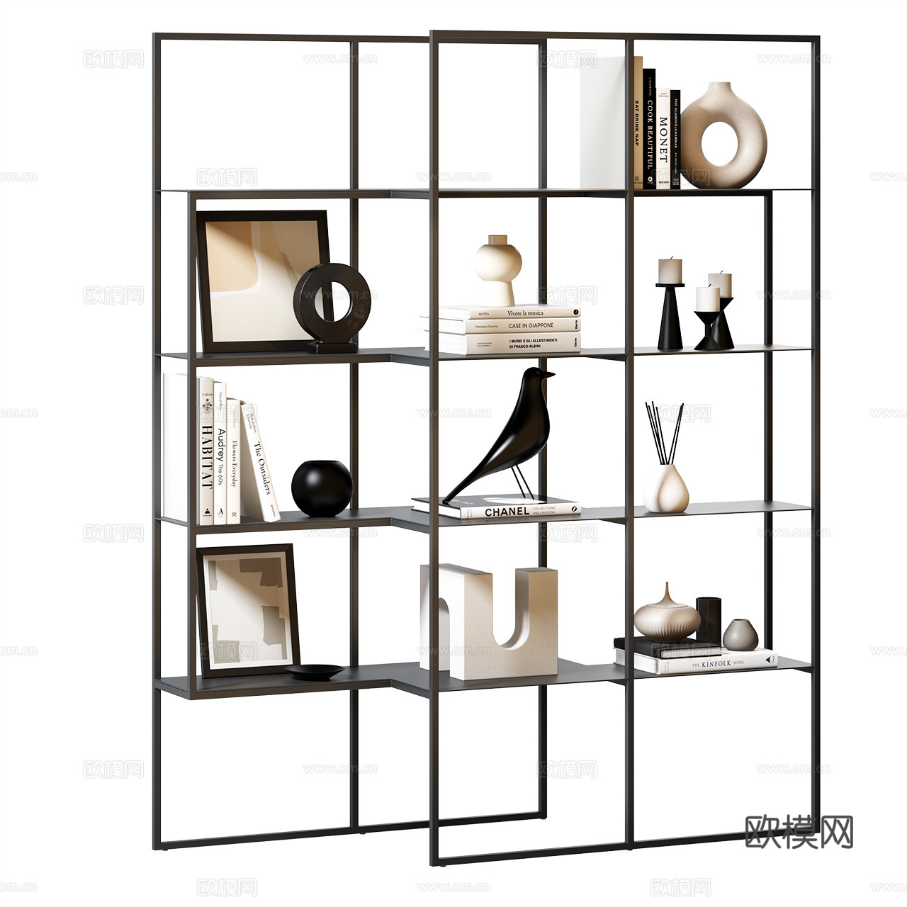 Bonaldo 极简书架 金属书架 展示架 装饰架 装饰品3d模型