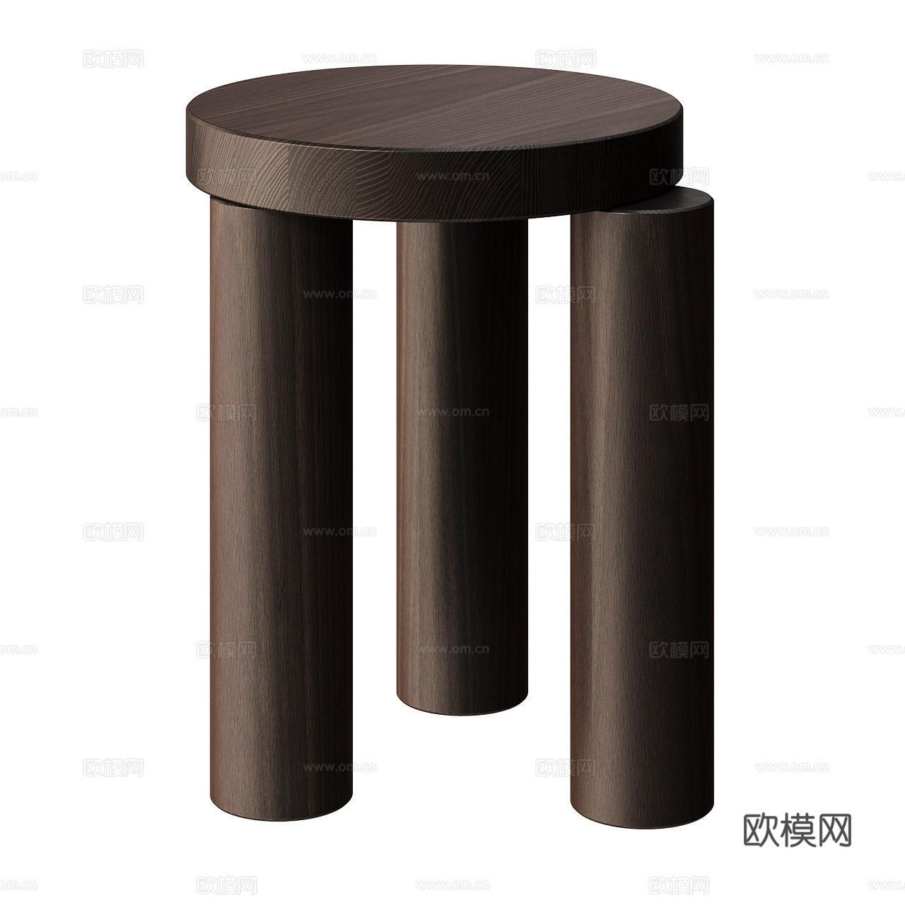 Resident 北欧凳子 极简凳子 原木凳 木凳 圆凳3d模型