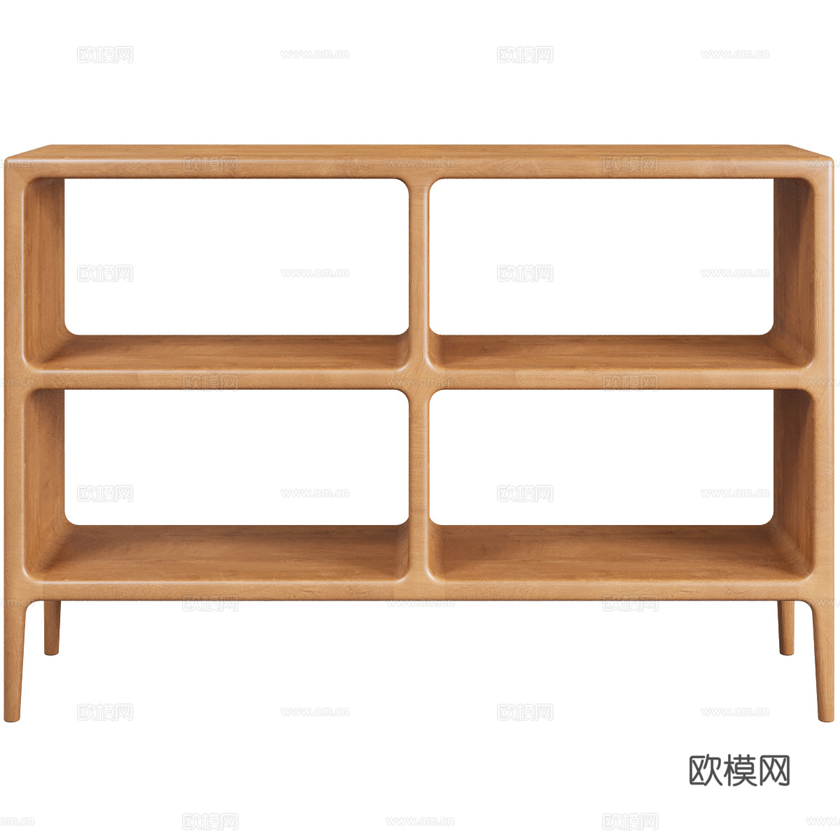 新中式原木书柜 边柜 茶柜3d模型