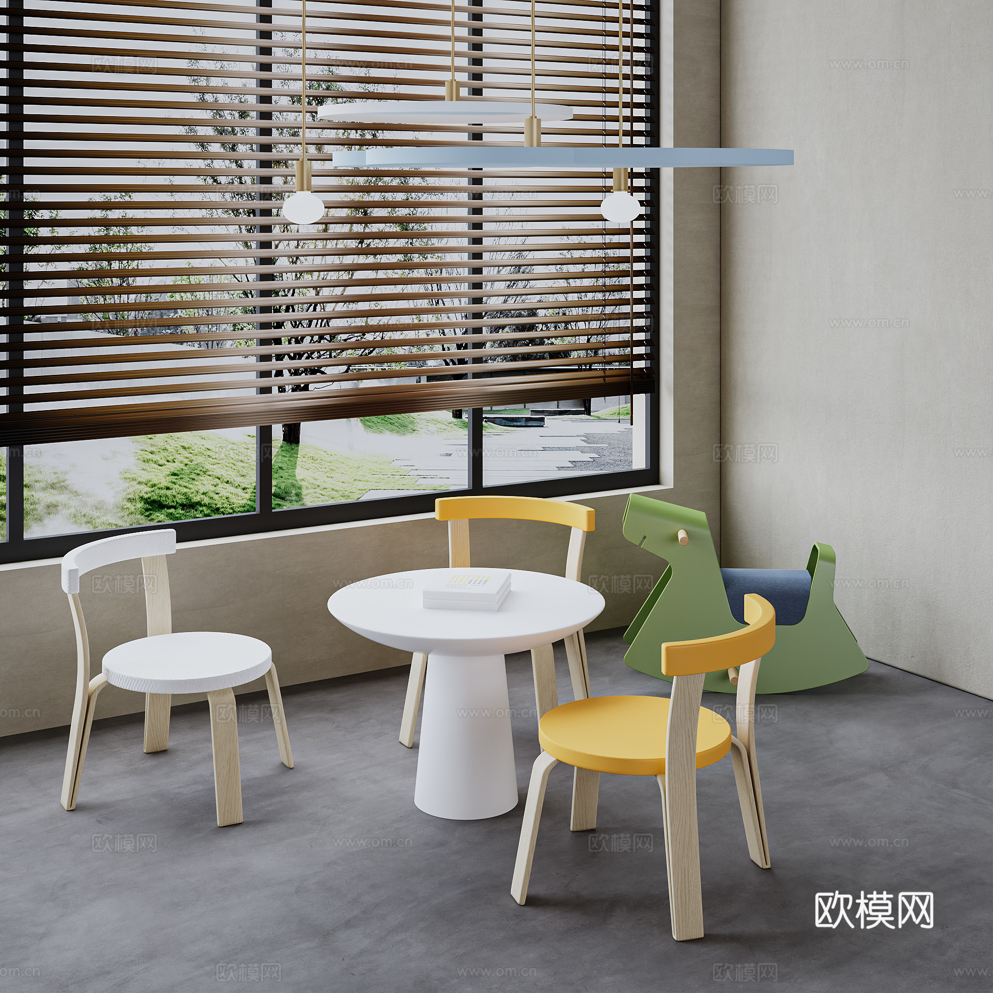 新中式沙发组合   编滕沙发 新中式摆件 落地灯3d模型