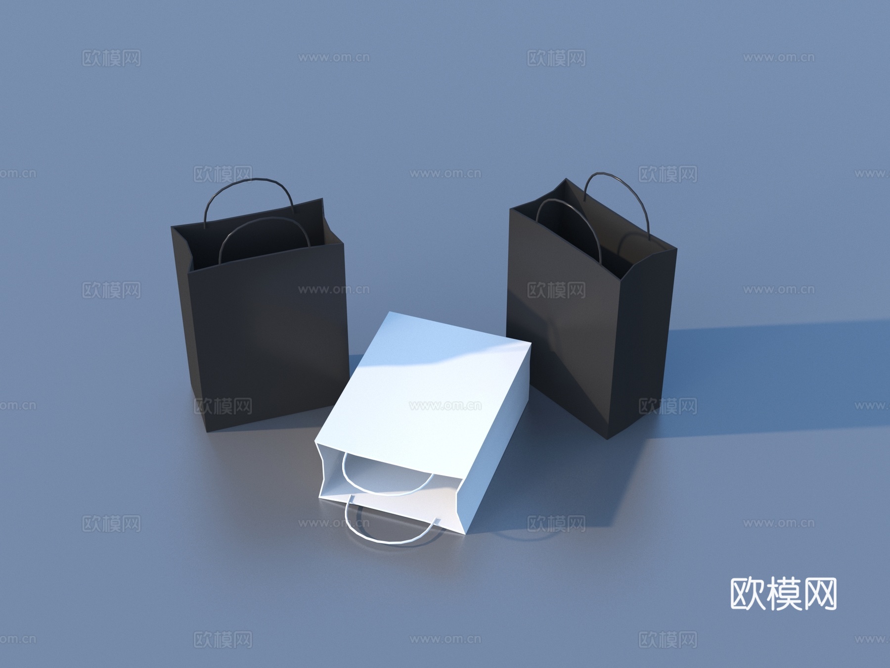 纸袋 纸袋子 手提袋 商品袋3d模型
