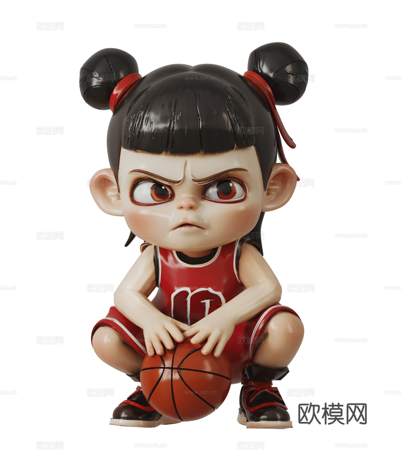 现代哪吒雕塑3d模型