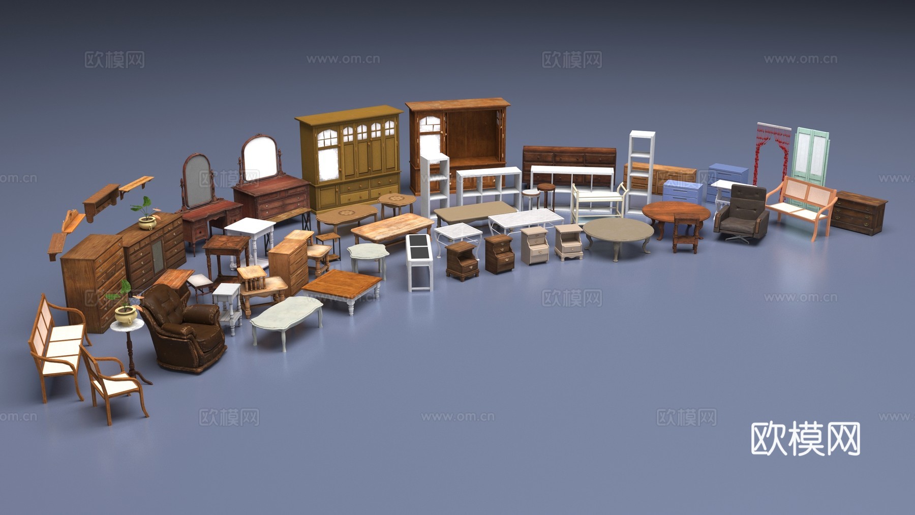 室内家具组合3d模型