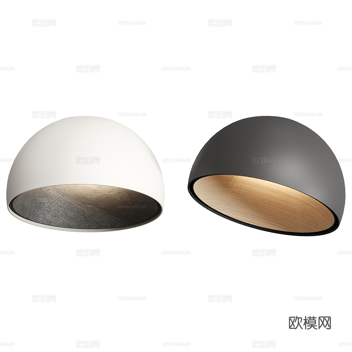 现代意式极简吸顶灯3d模型