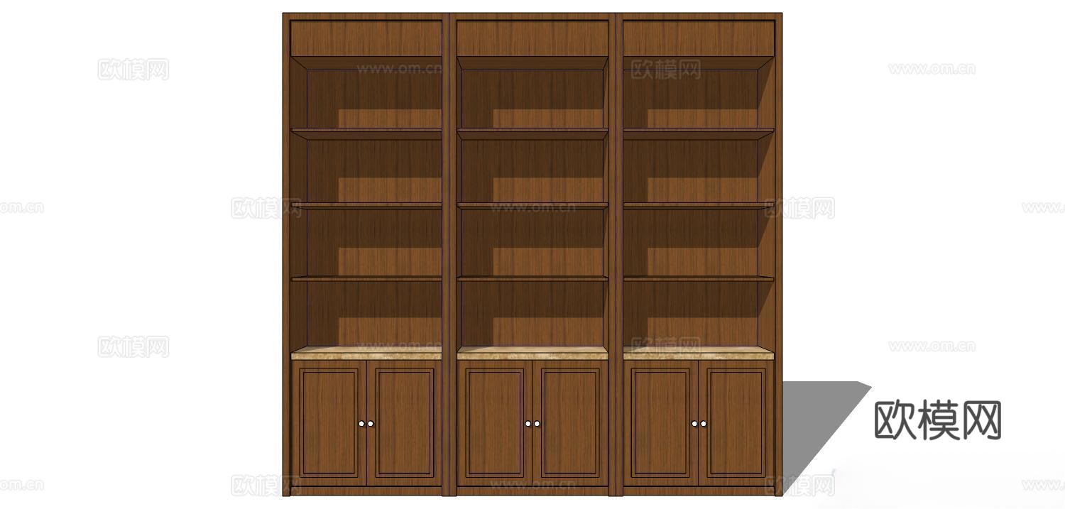 定制家具 储物柜 书柜 全屋定制 装饰柜su模型