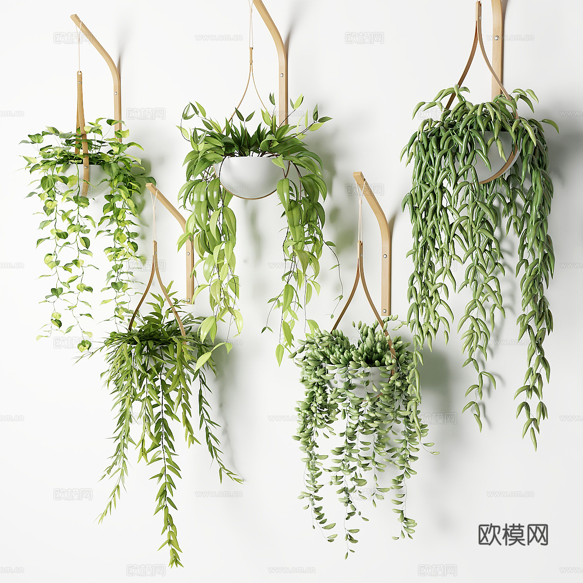 现代北欧吊篮 盆景3d模型
