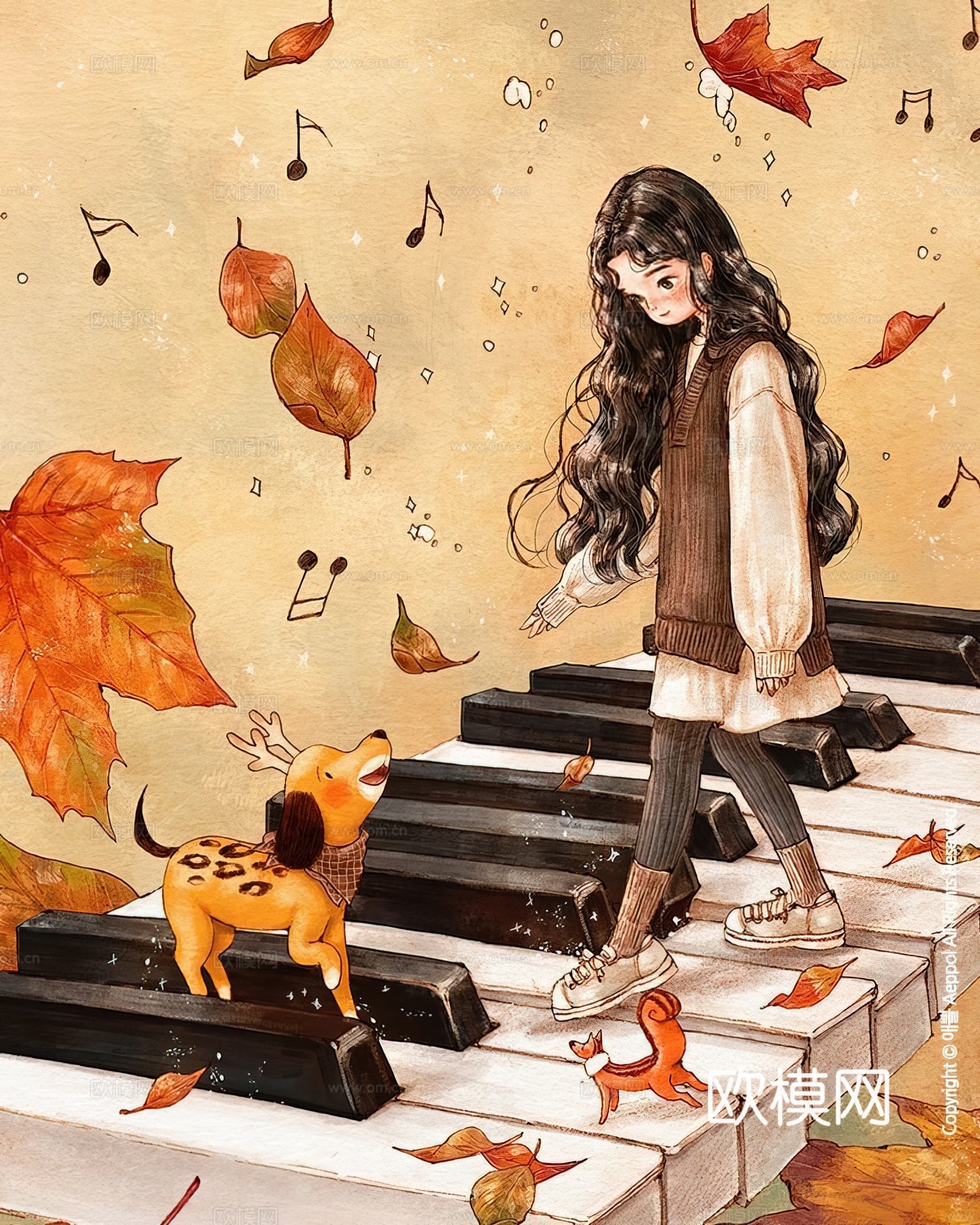 艺术挂画 挂画 装饰画 艺术画 水彩插画下载