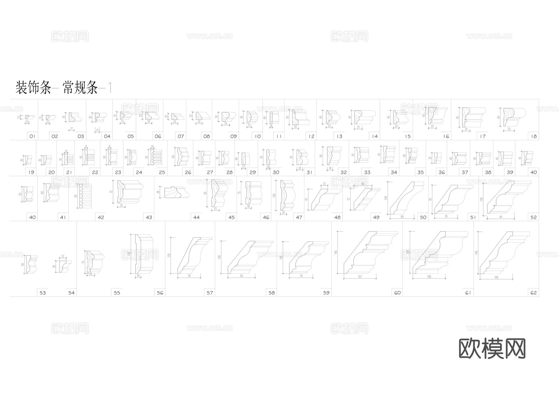 线条CAD图库cad施工图