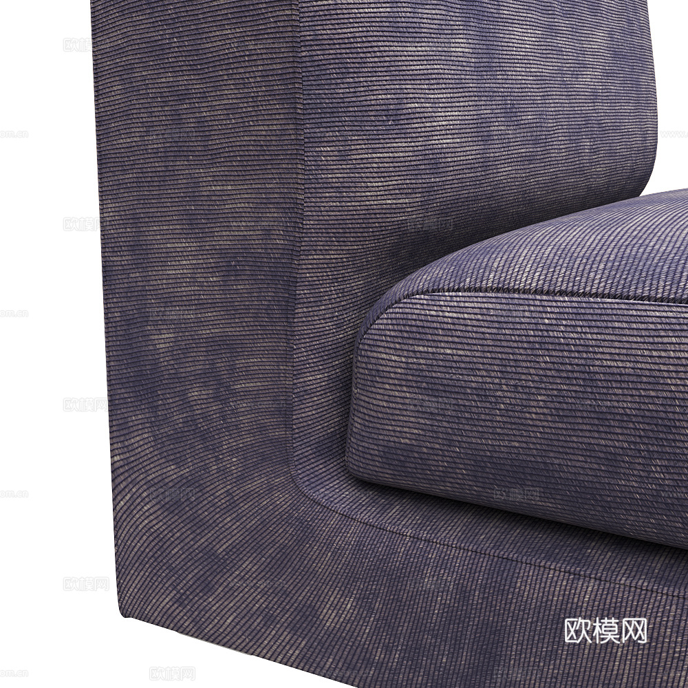 现代意式布艺休闲沙发3d模型