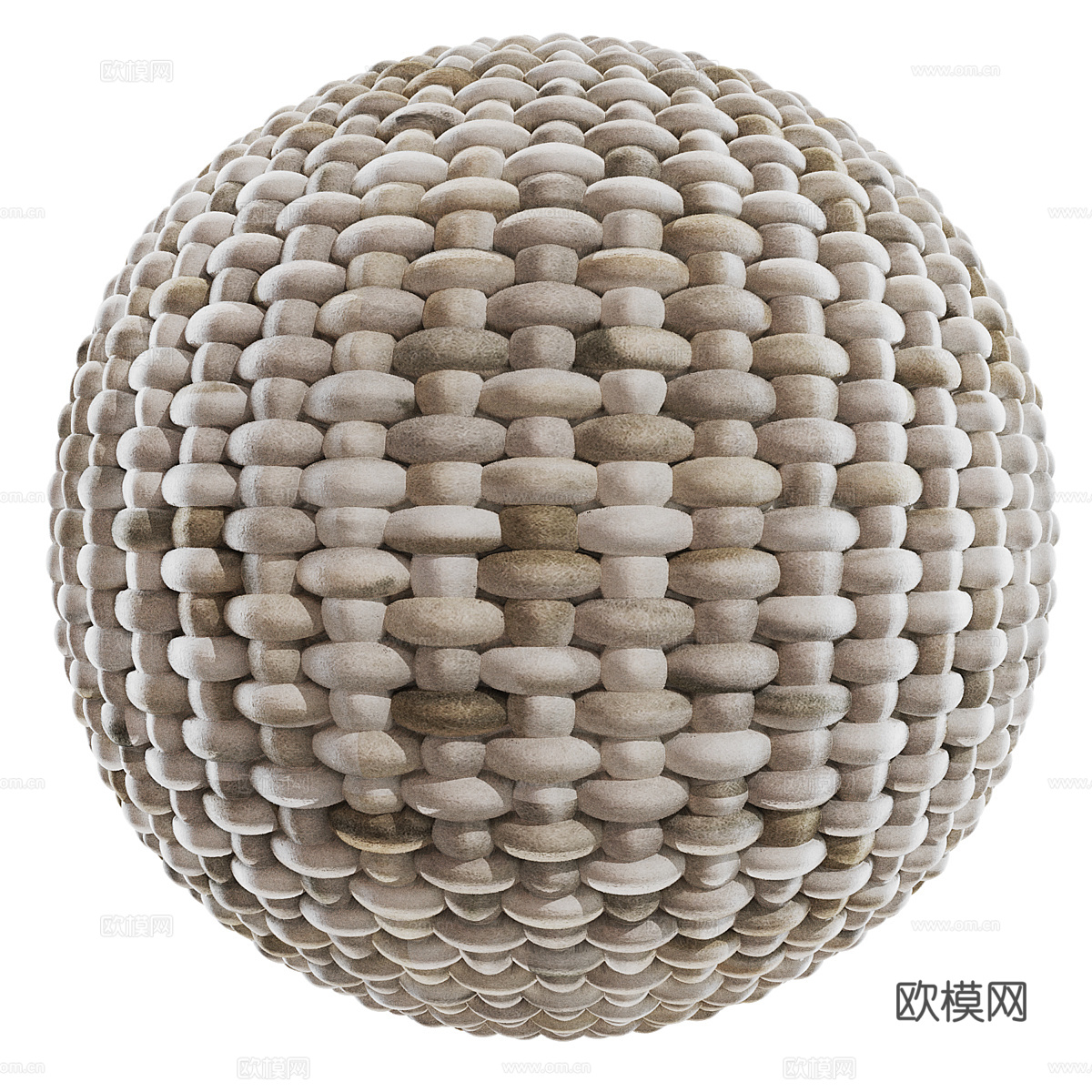 新中式毛毡编织材料3d模型