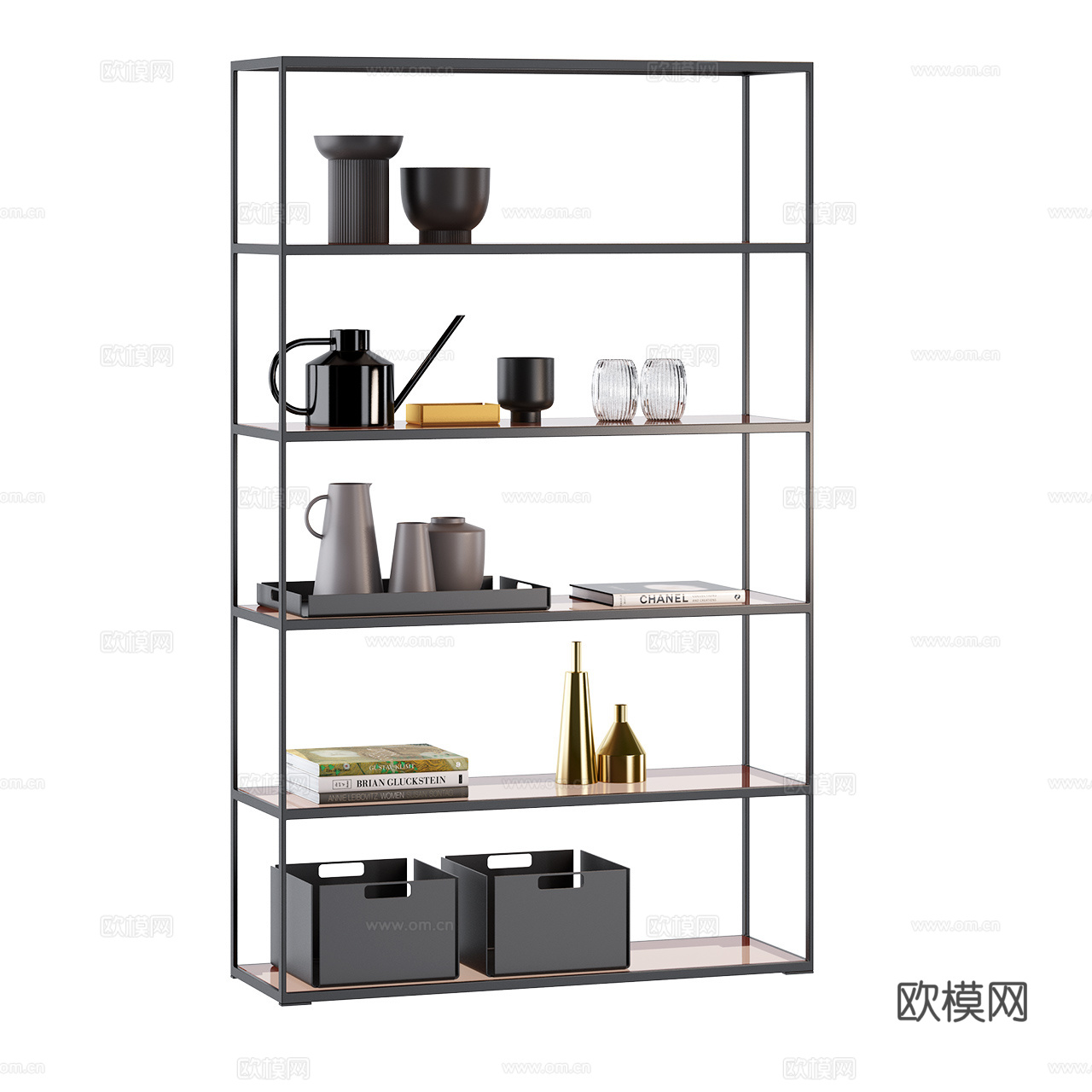 Christine 极简书架 储物架 展示架 装饰架 货架3d模型