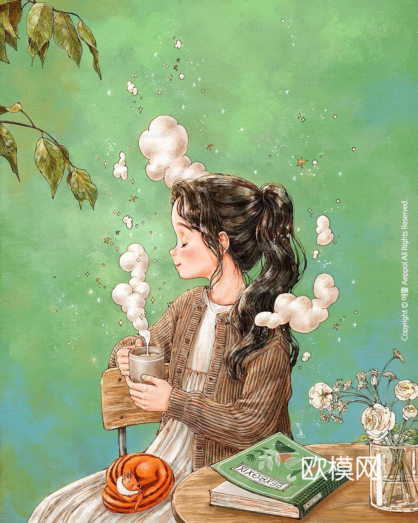 艺术挂画 挂画 装饰画 艺术画 水彩插画下载