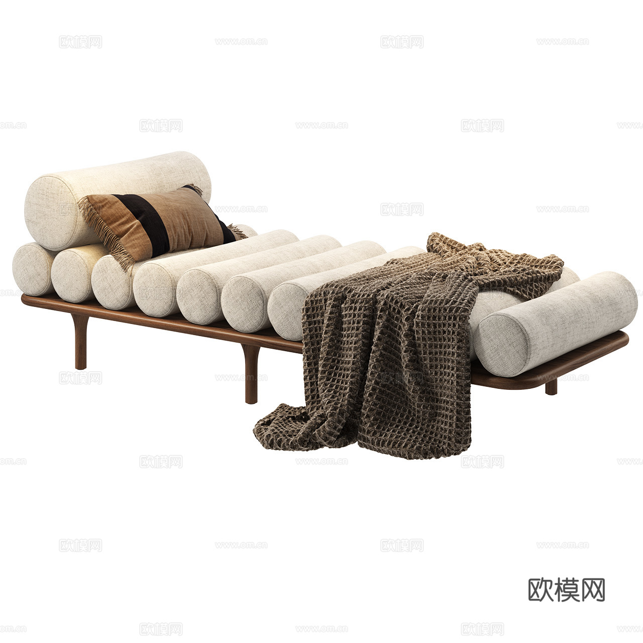 Tacchini 意式极简沙发床 布艺沙发床 实木沙发床3d模型
