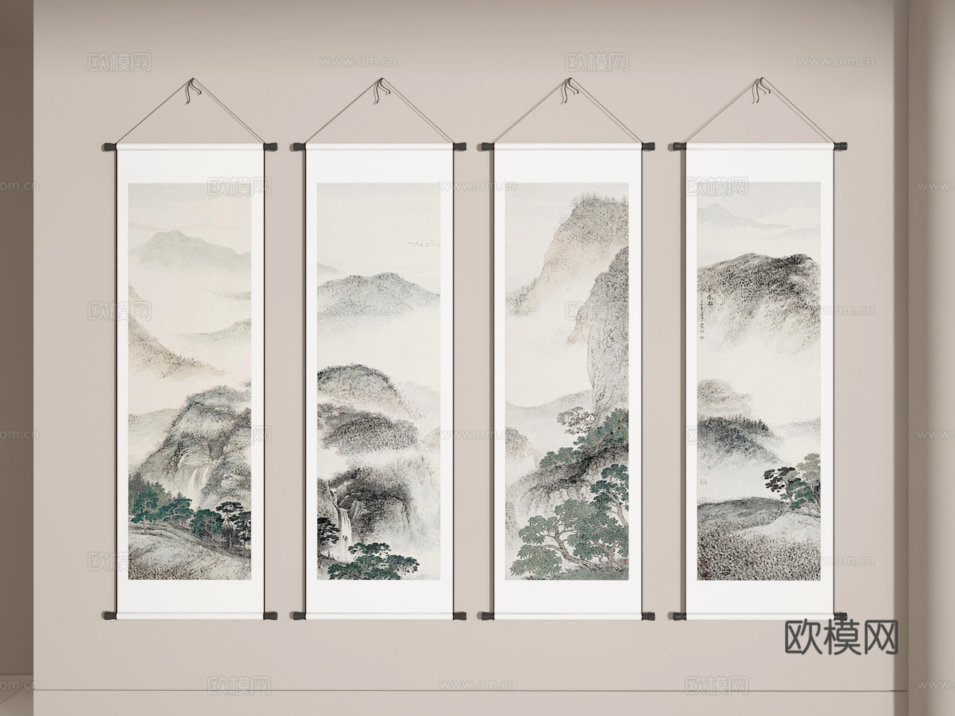 山水画3d模型