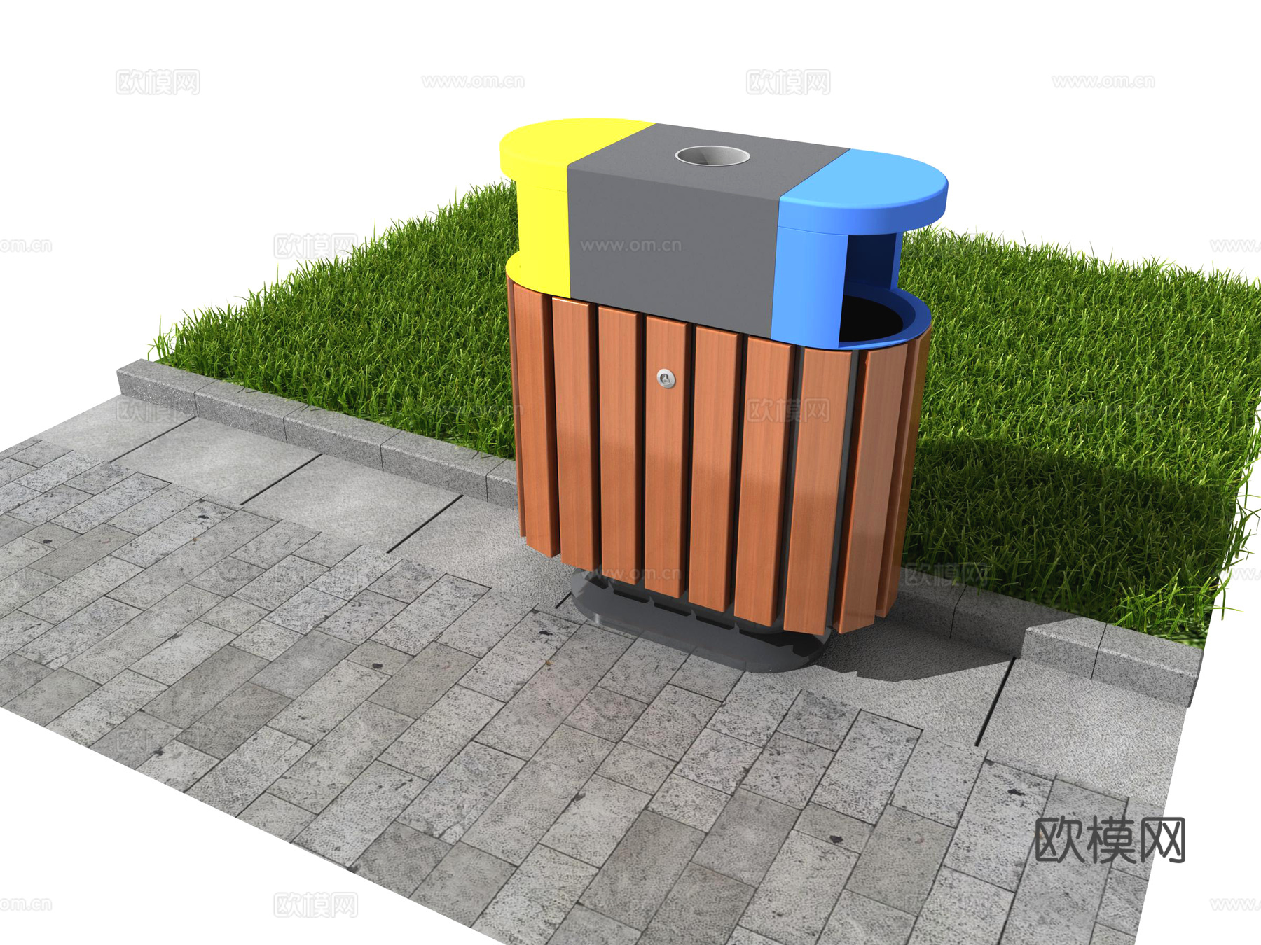 垃圾桶 垃圾箱 垃圾分类 标识  图标 垃圾回收3d模型