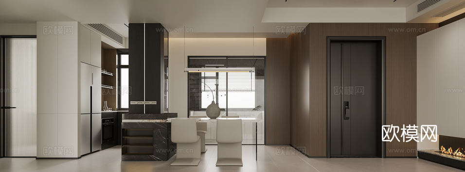 現(xiàn)代餐廳3d模型下載