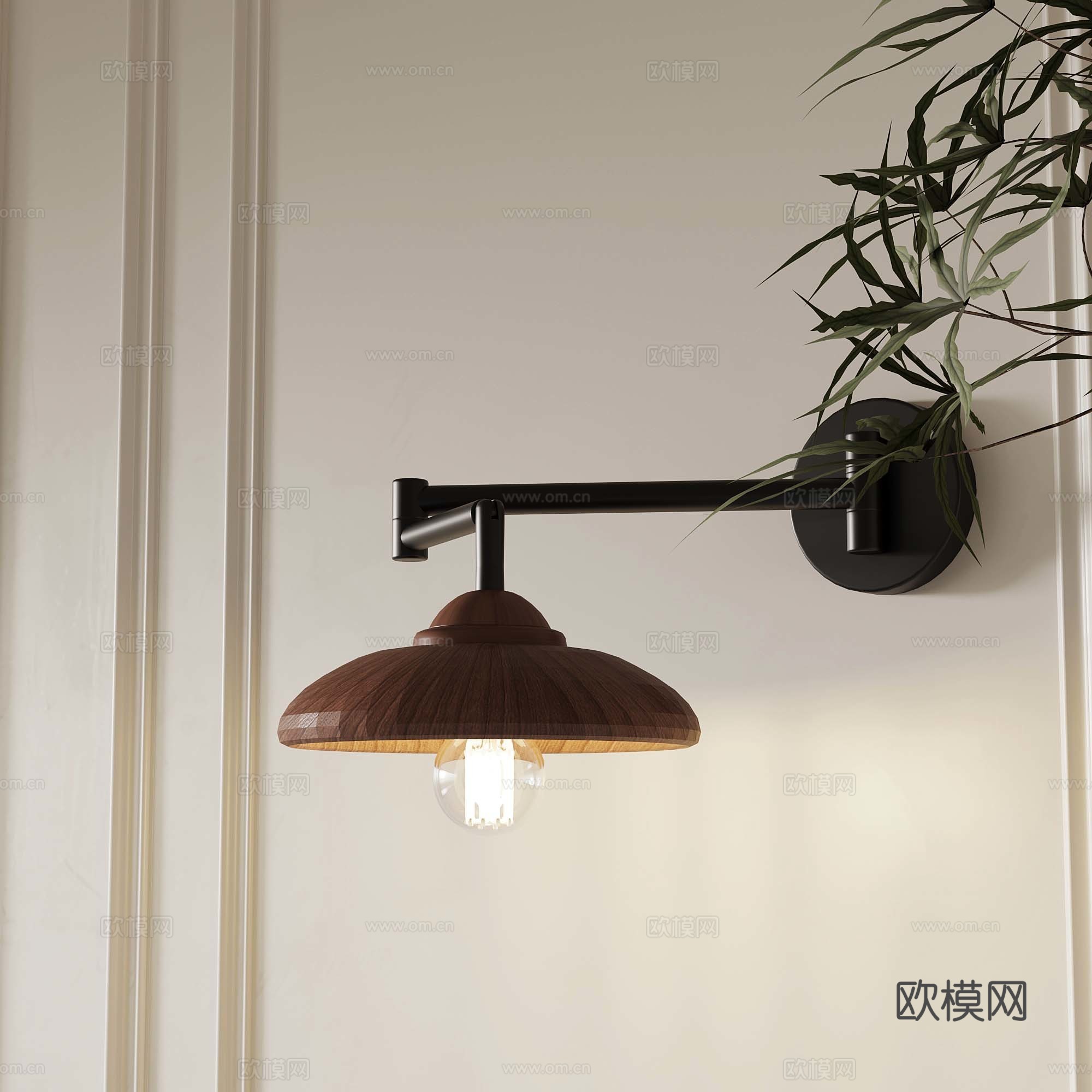 中古风壁灯su模型