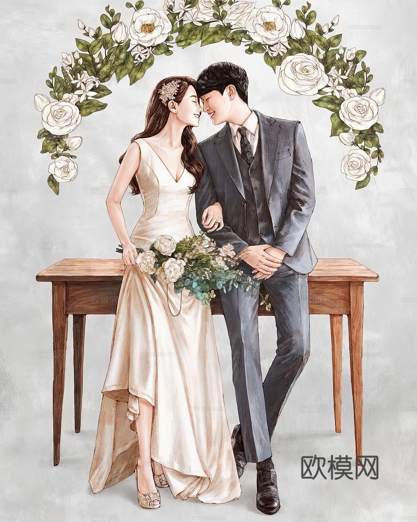 艺术挂画 挂画 装饰画 艺术画 水彩插画下载