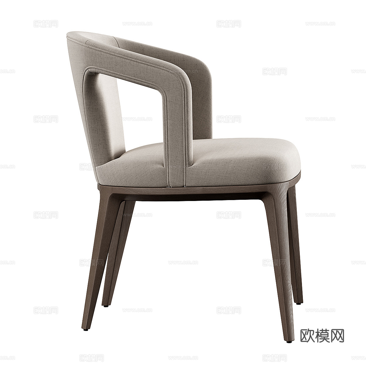 新中式布艺椅子3d模型