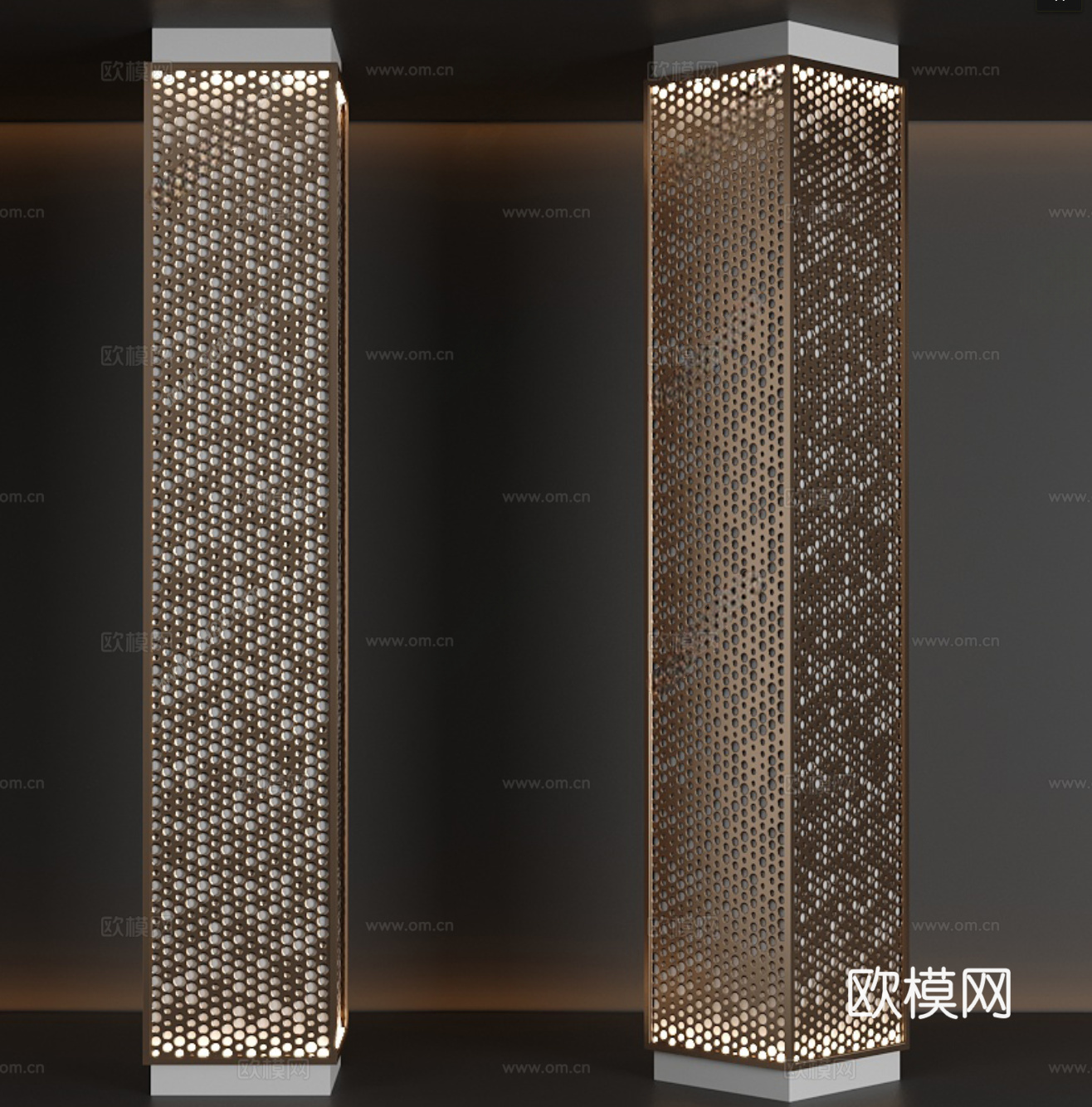 造型柱 金刚网柱3d模型