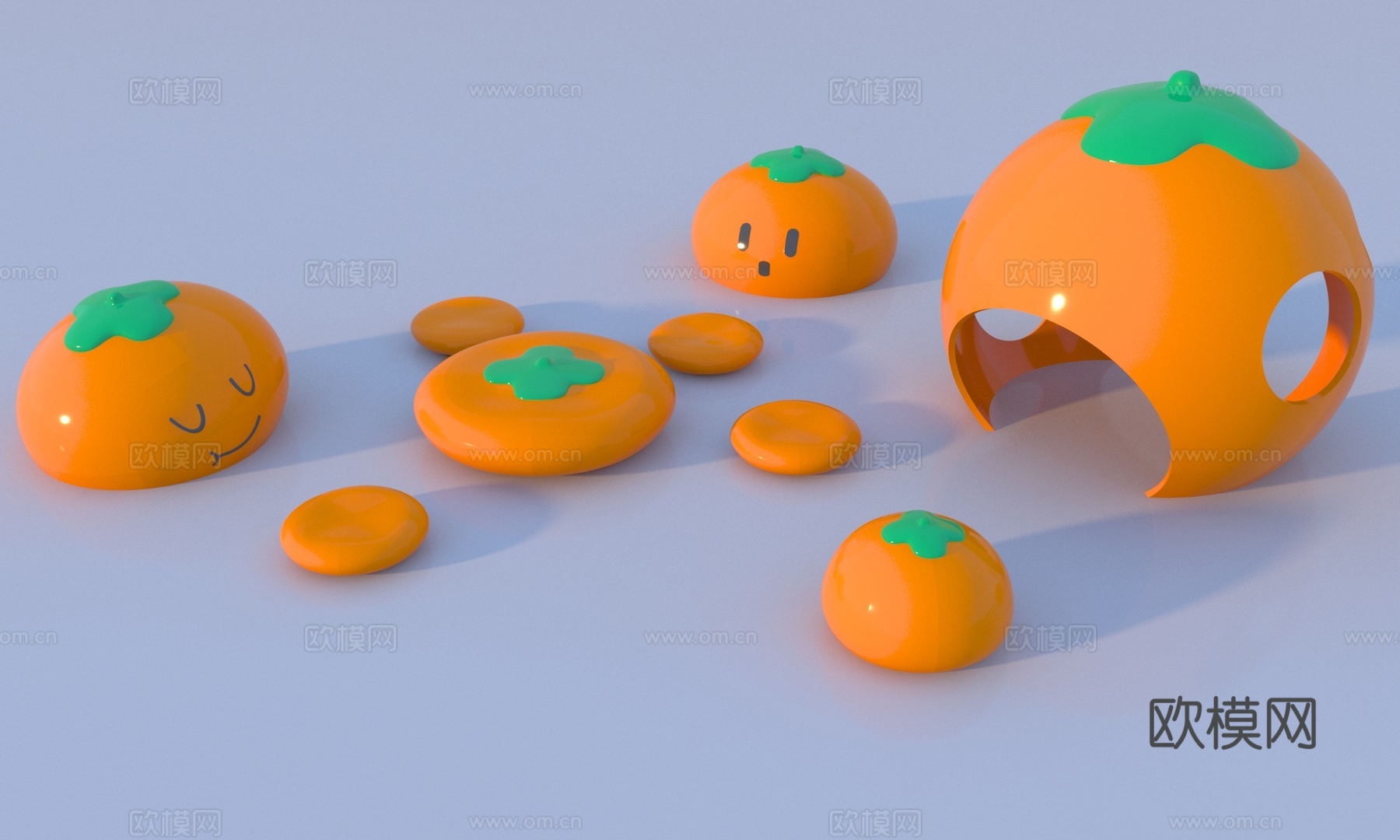现代番茄美陈3d模型