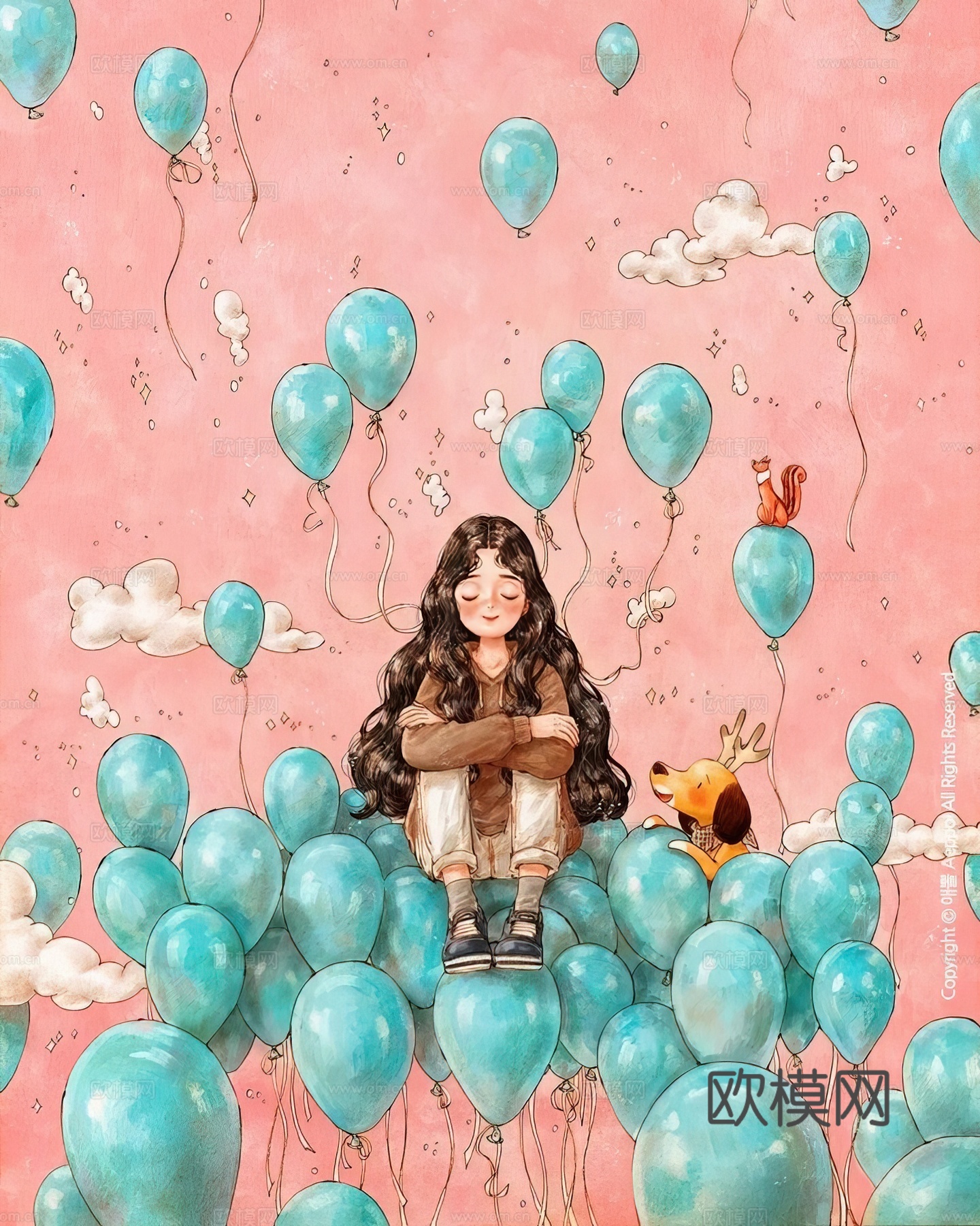 艺术挂画 挂画 装饰画 艺术画 水彩插画下载