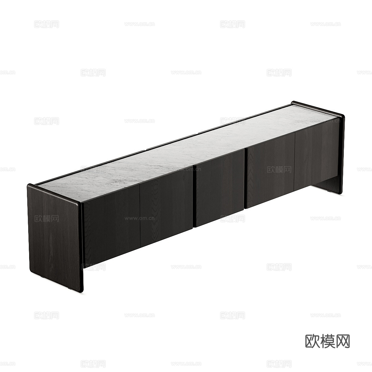 现代意式极简电视柜3d模型
