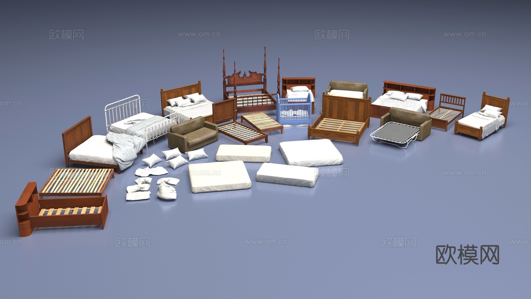 床具组合3d模型