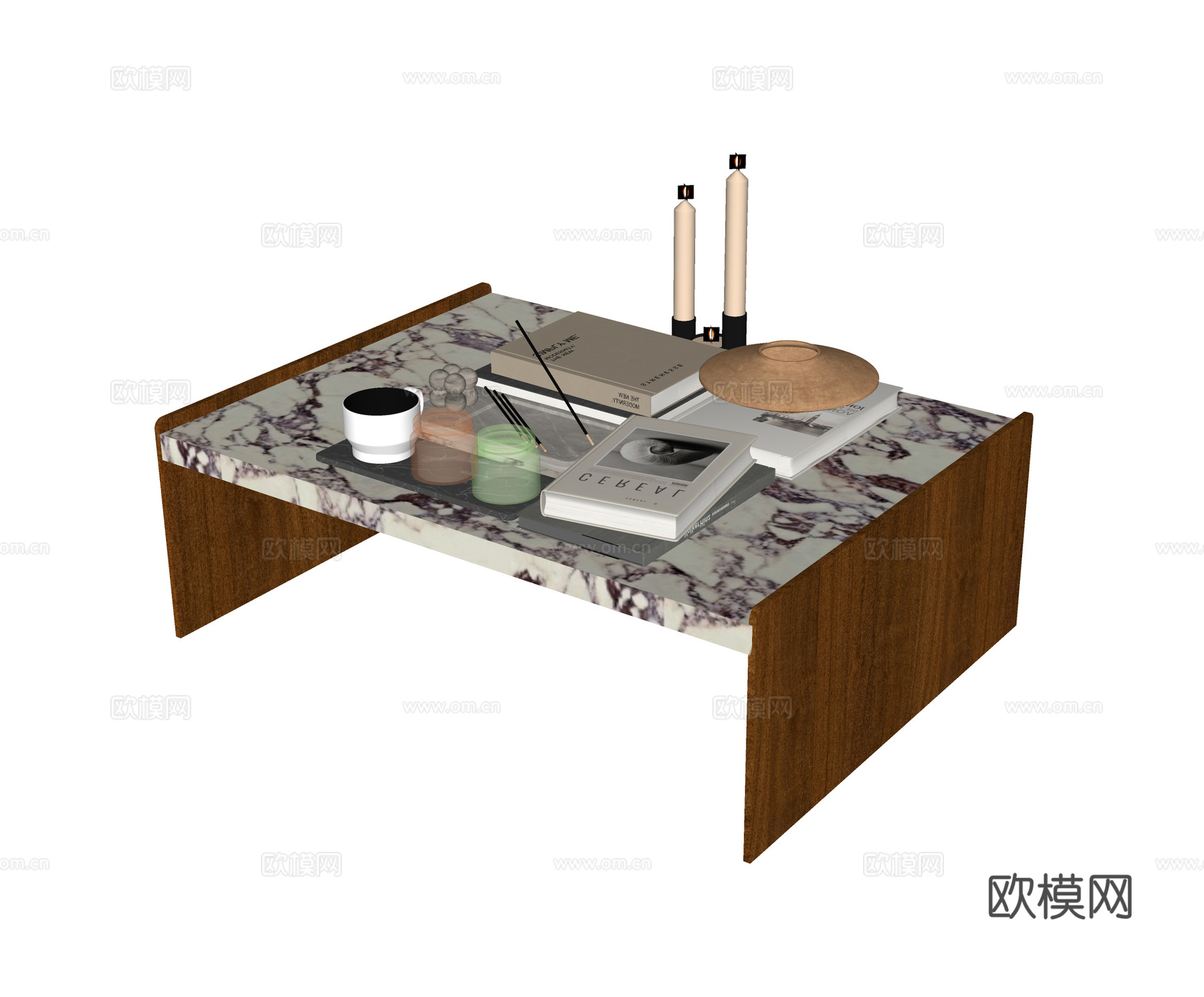 现代茶几su模型