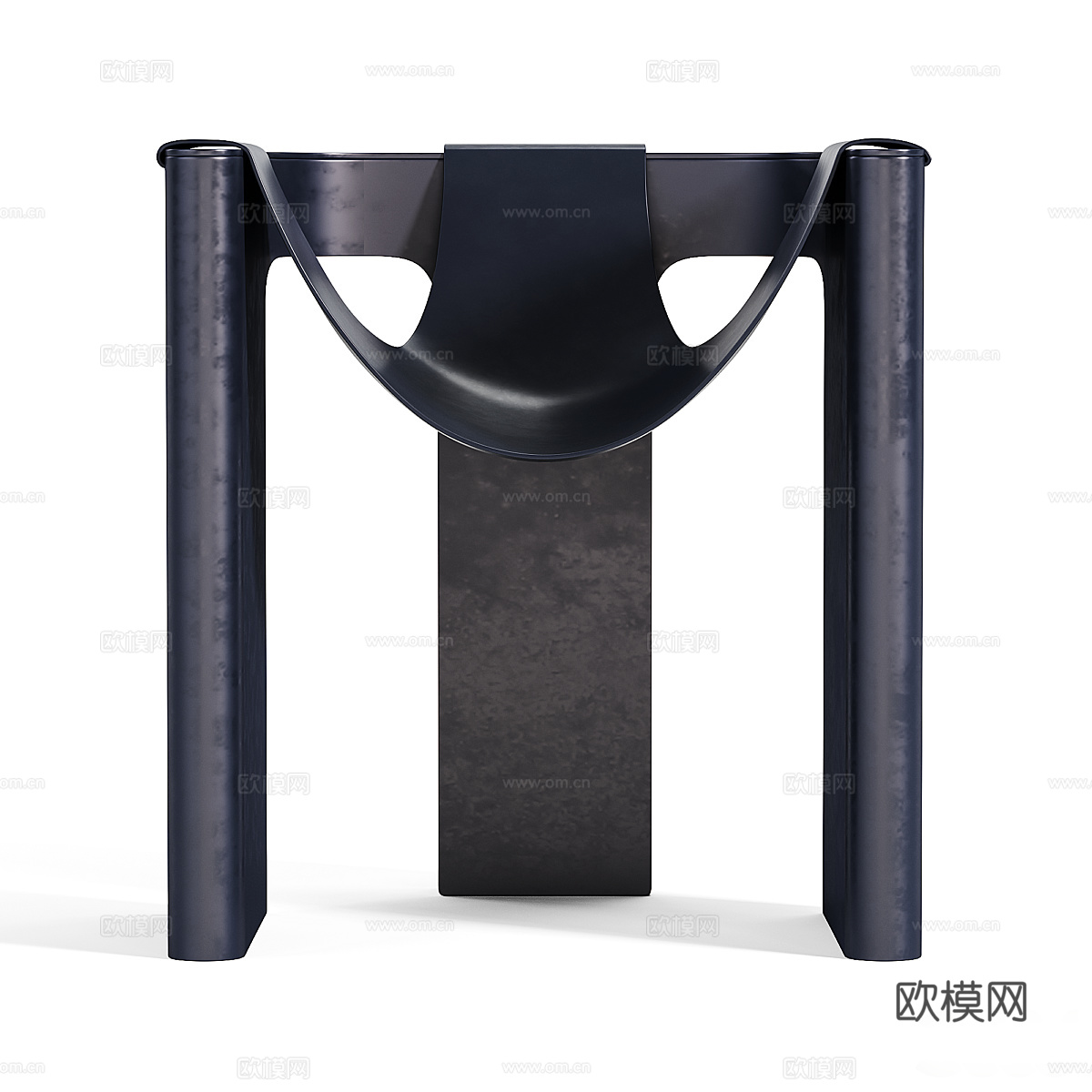 现代意式皮革椅子3d模型