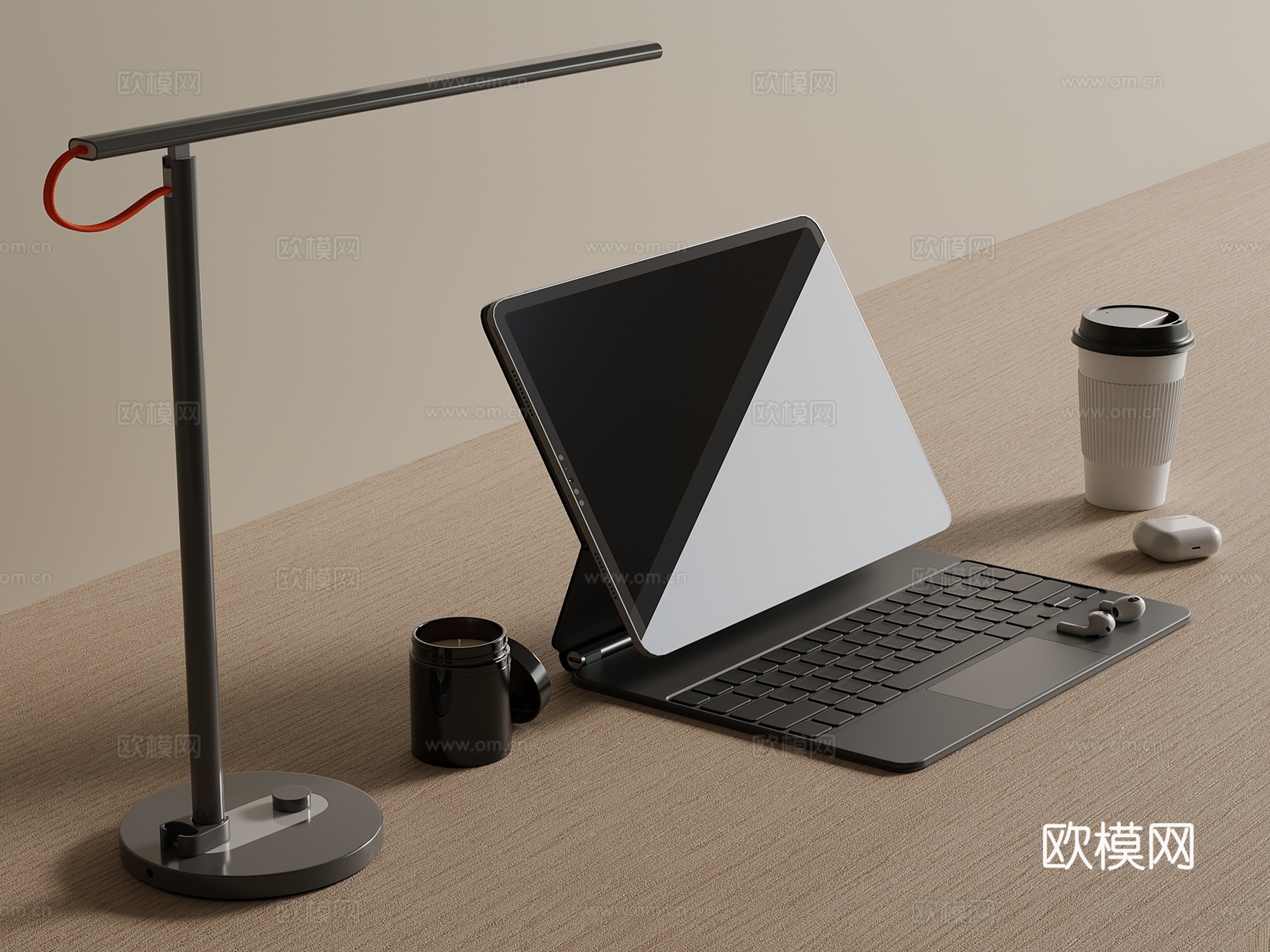 平板电脑 台灯 电子产品3d模型