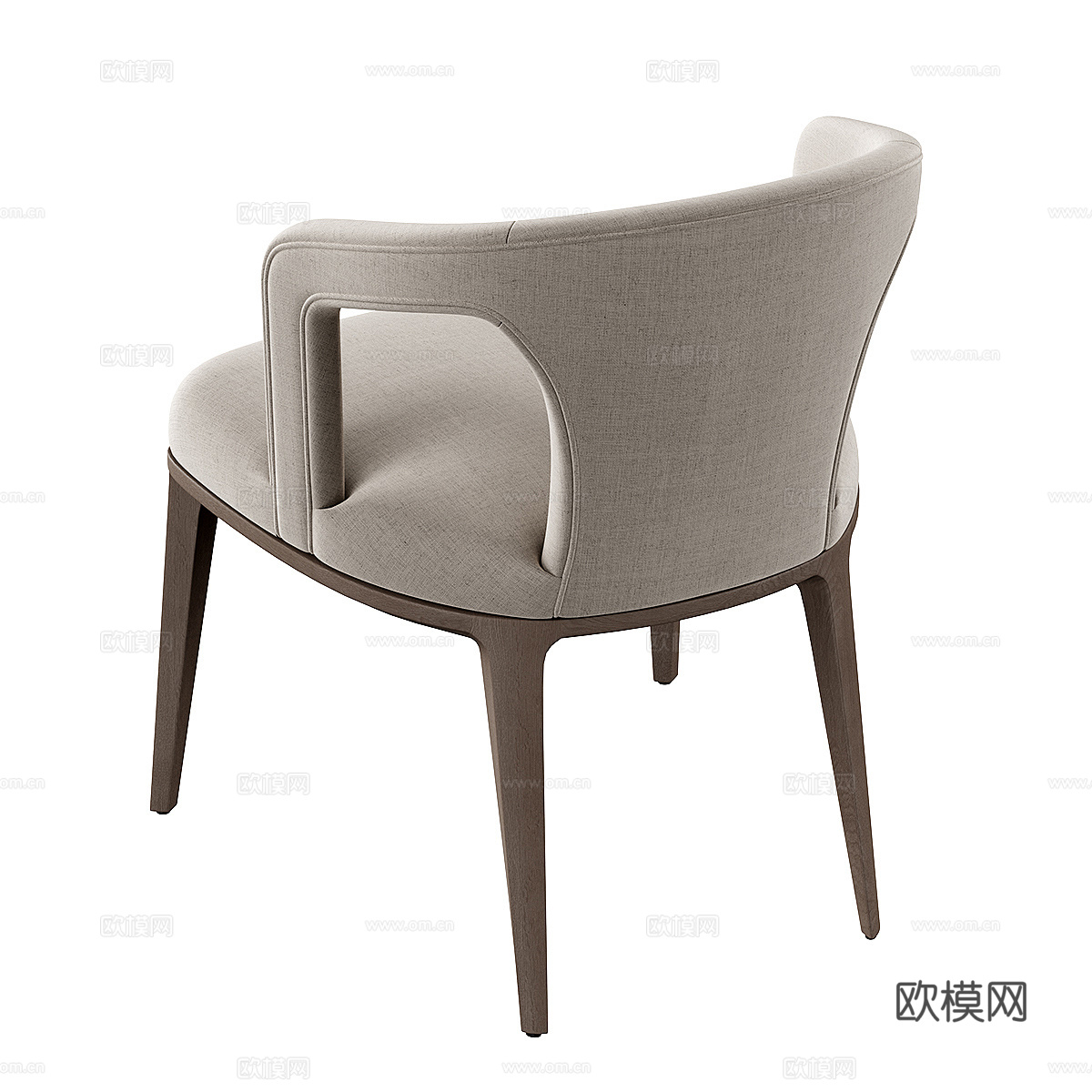 新中式布艺椅子3d模型