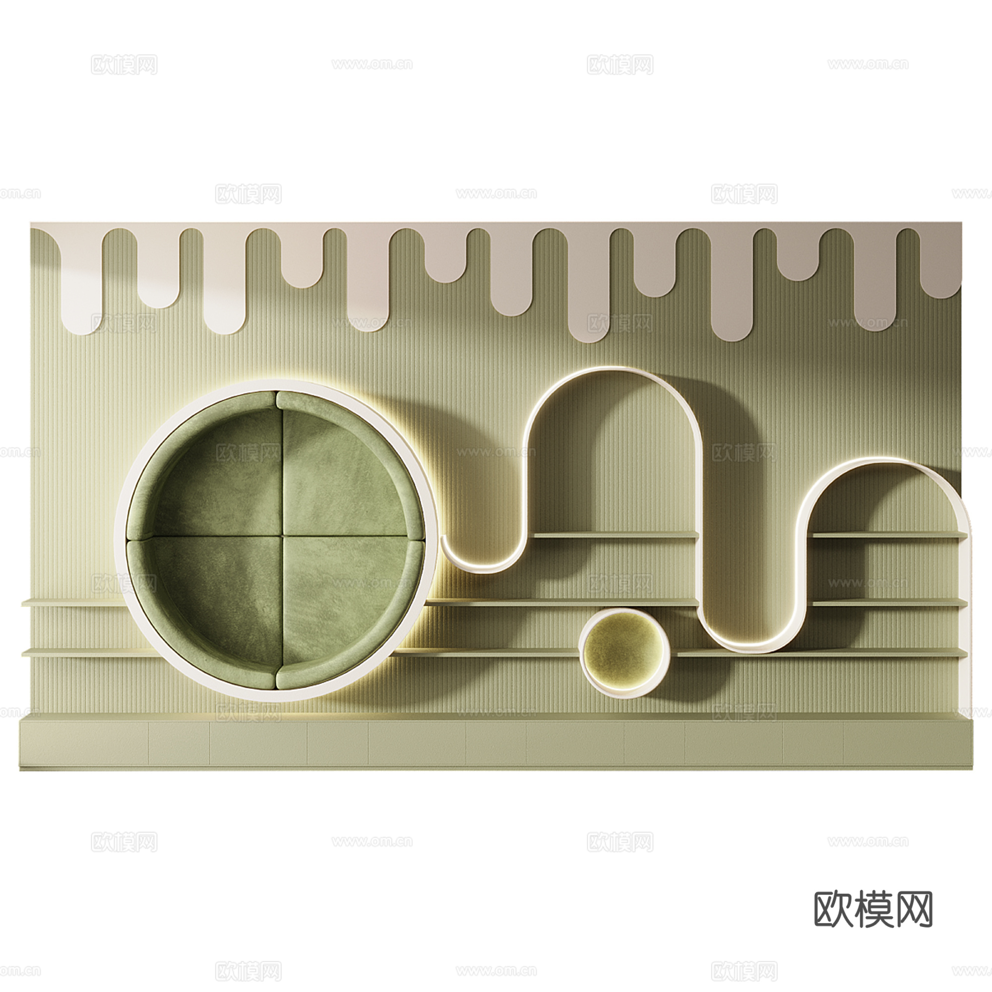 儿童玩乐墙身造型su模型