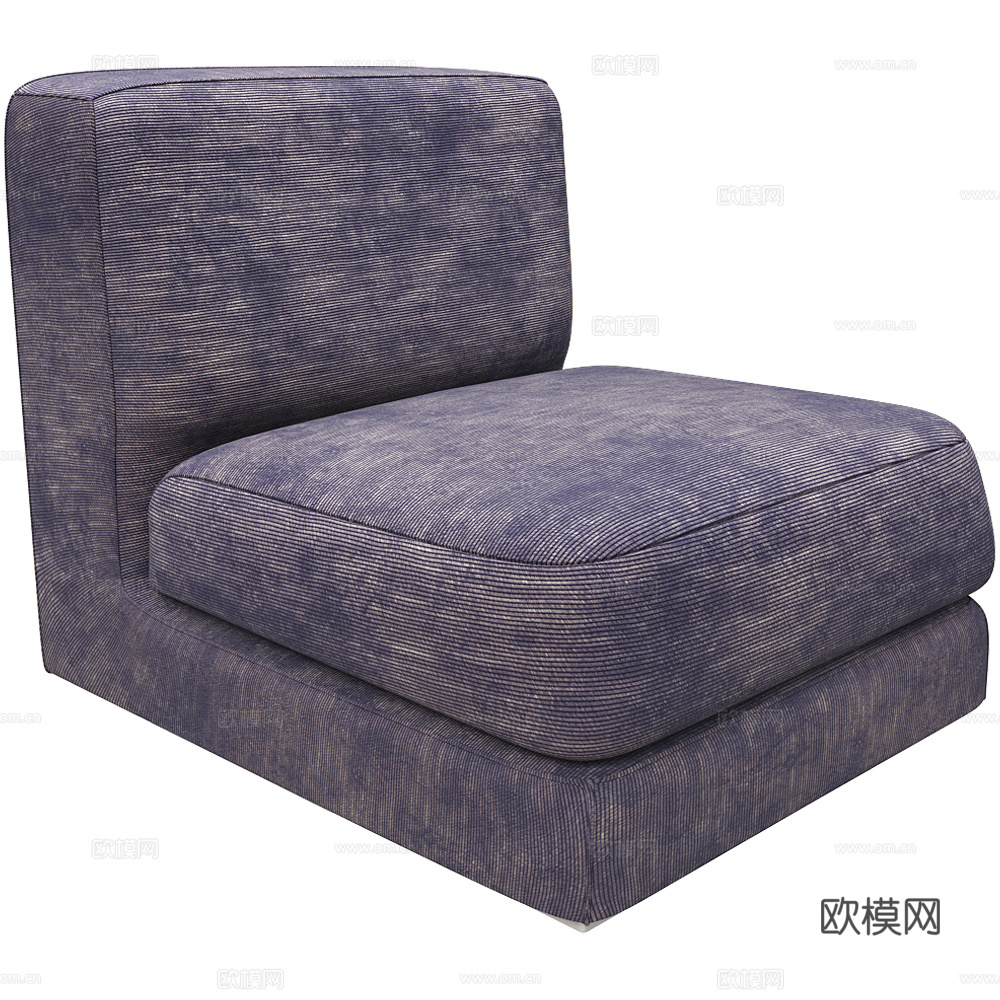 现代意式布艺休闲沙发3d模型