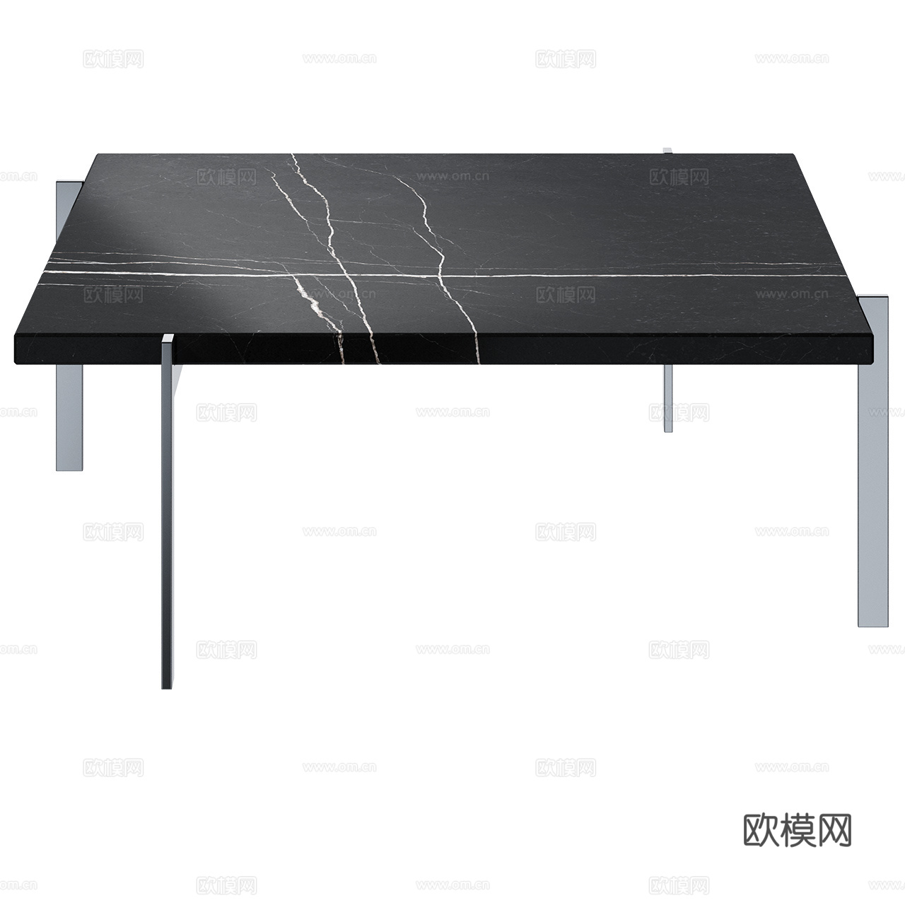 Fritz Hansen 意式极简茶几 大理石茶几 金属茶几3d模型