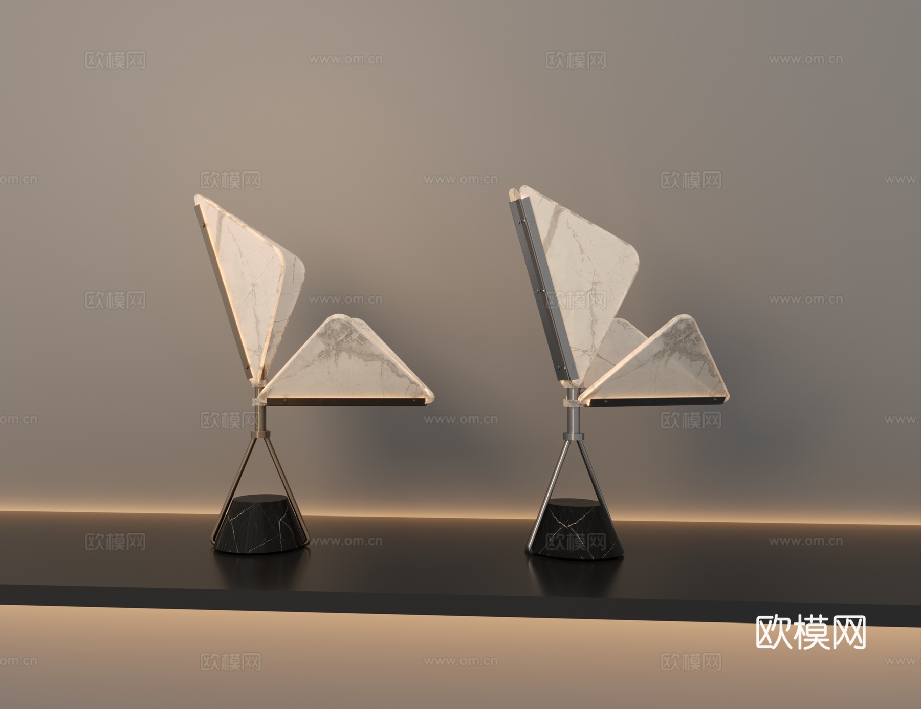 台灯 蝴蝶台灯 现代台灯 装饰台灯 异形台灯3d模型