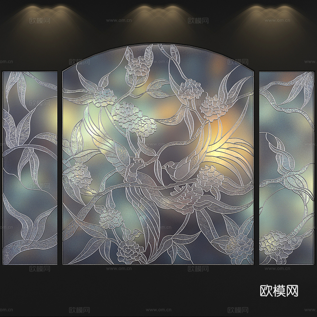 彩色玻璃 玻璃窗3d模型