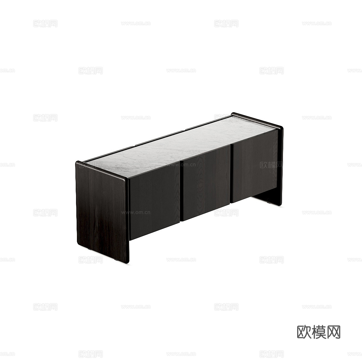 现代意式极简电视柜3d模型