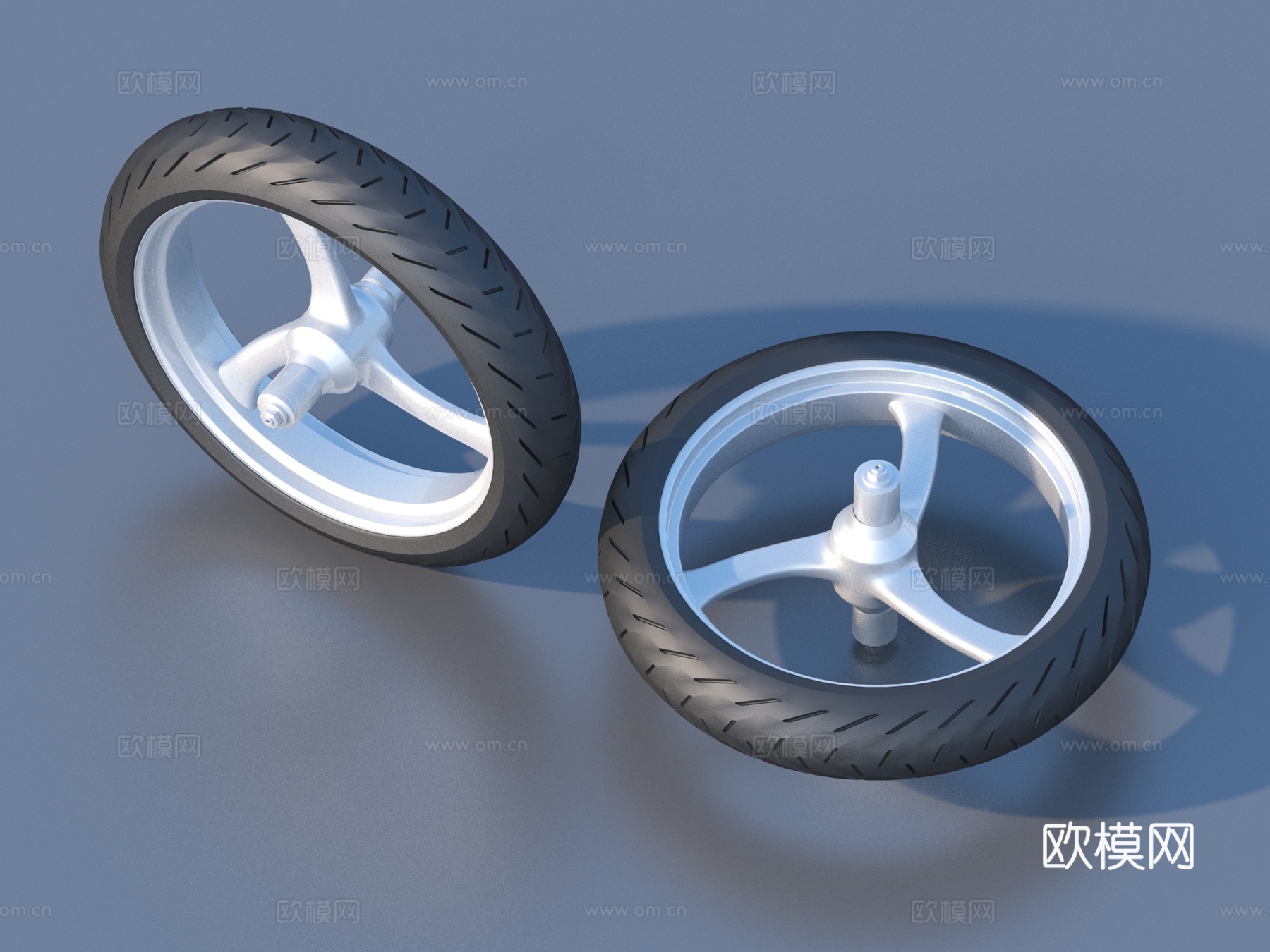 轮毂 摩托车轮 轮胎3d模型