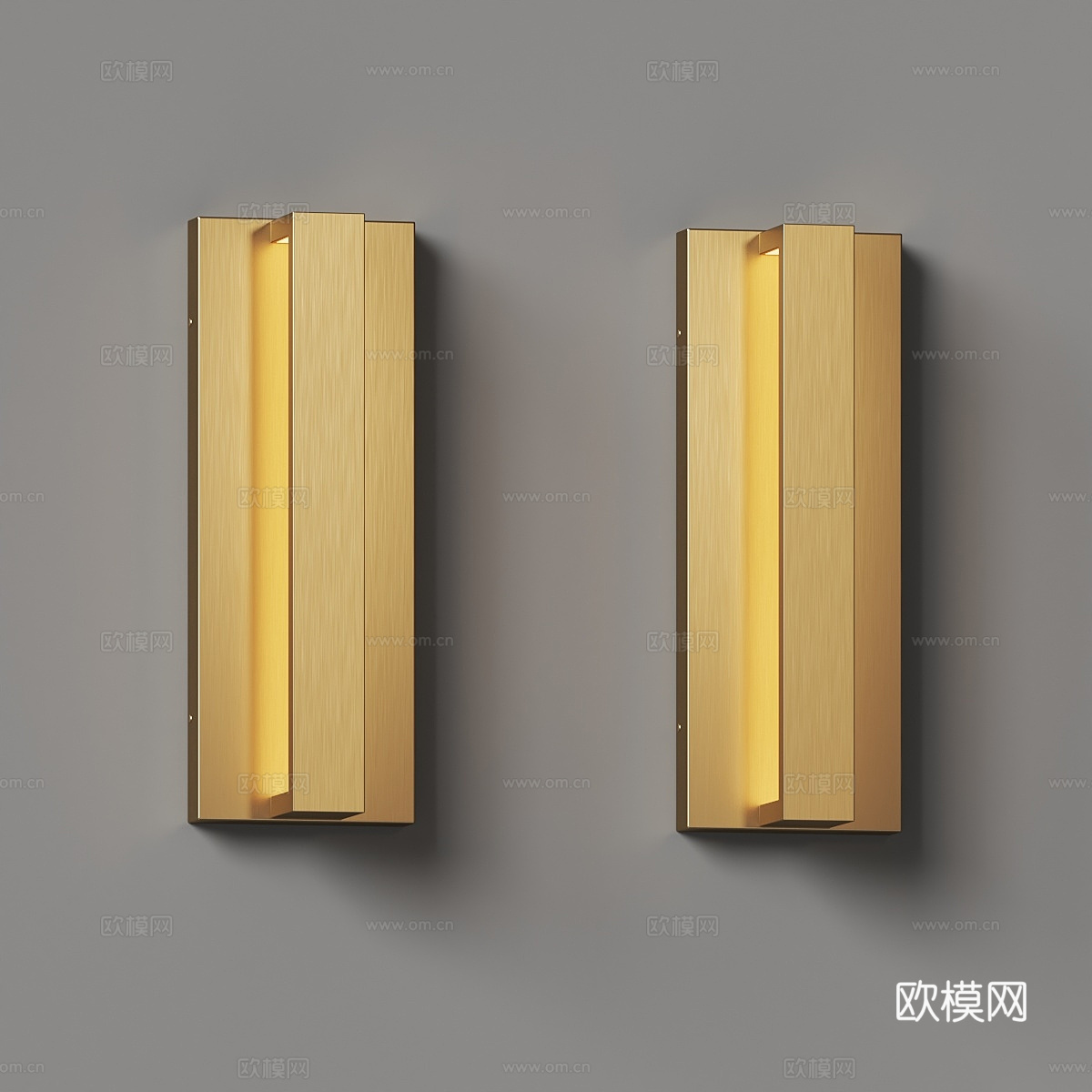 现代轻奢极简金属装饰壁灯3d模型
