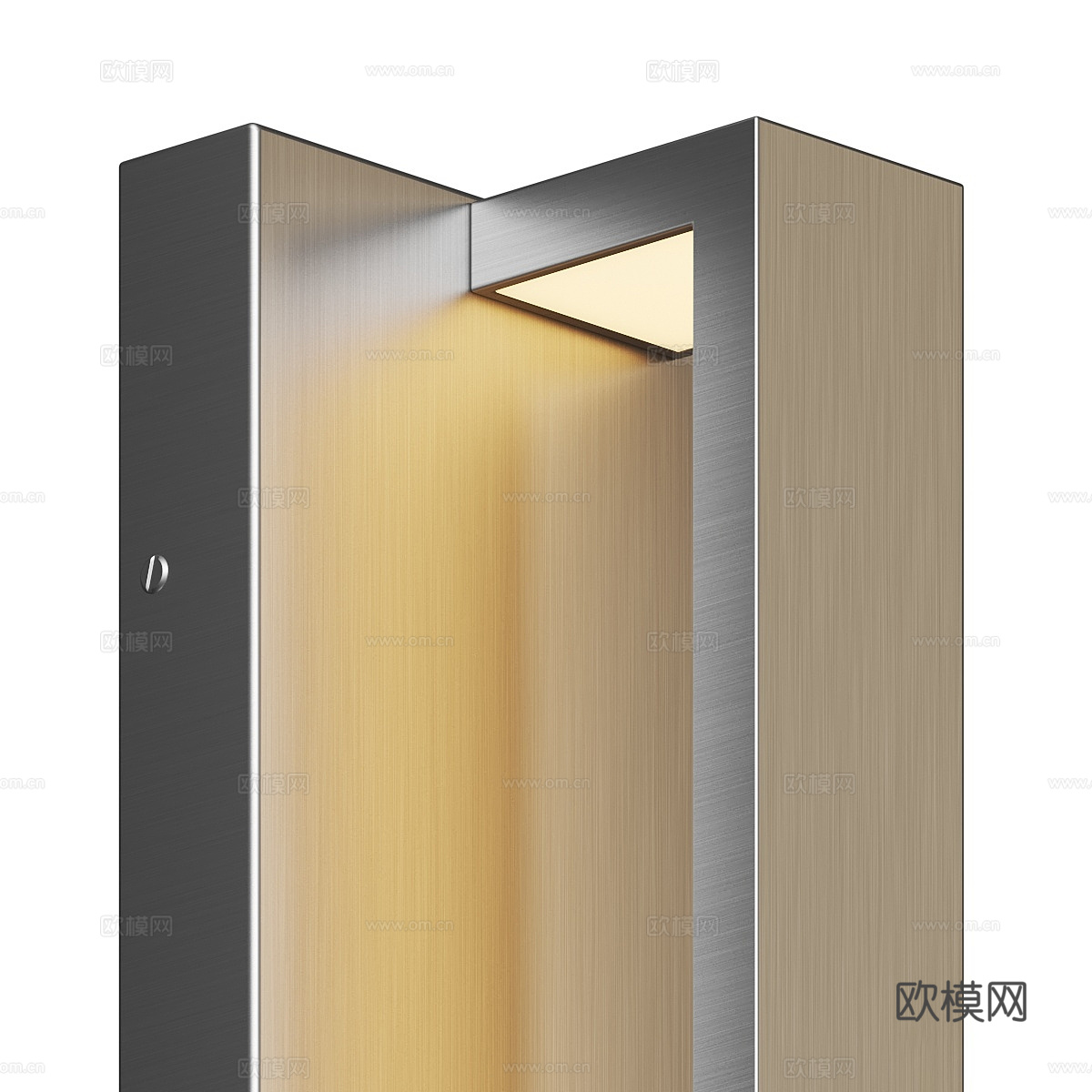 现代轻奢极简金属装饰壁灯3d模型
