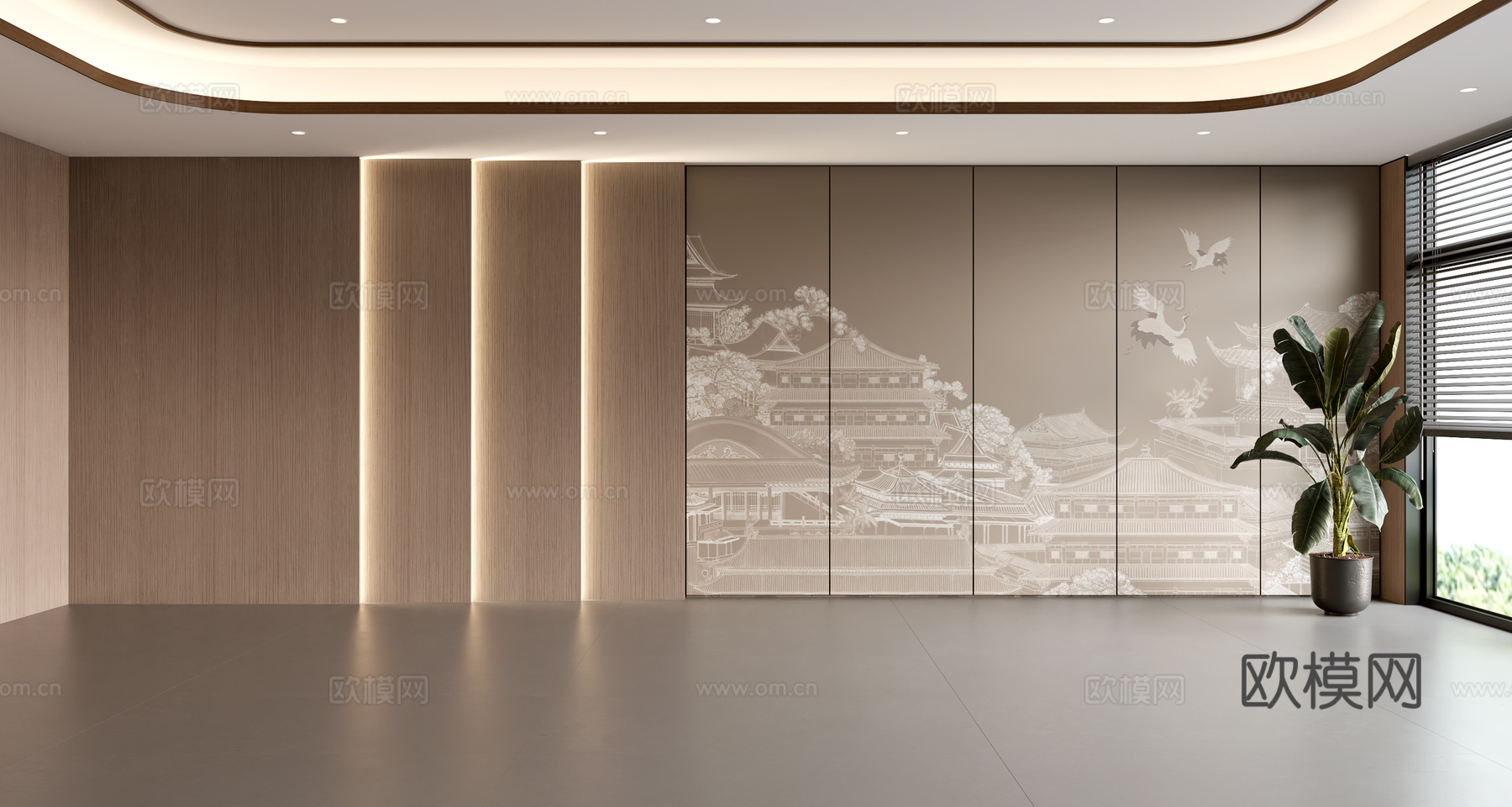 前台背景墙 大厅背景墙 公司形象墙  前台接待背景3d模型