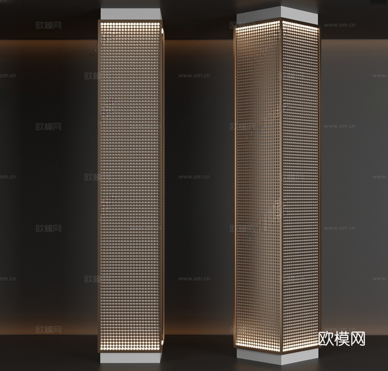 造型柱 金刚网柱3d模型