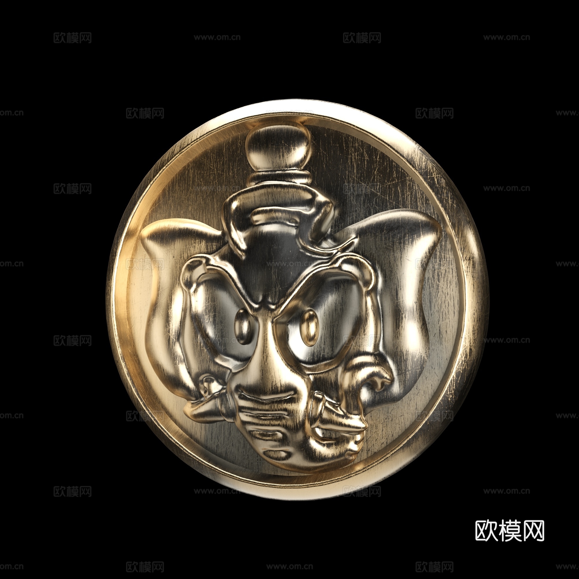 象首浮雕3d模型