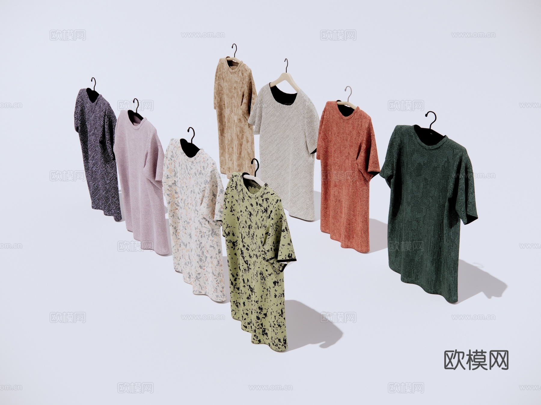 短袖T恤 服饰衣服su模型