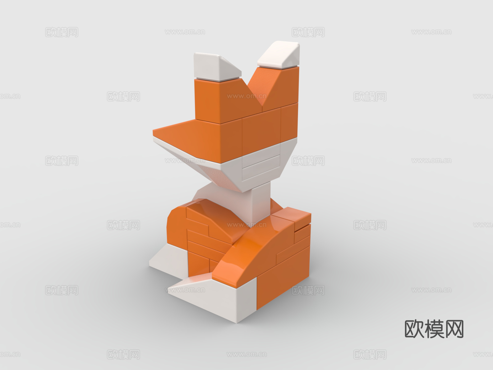 乐高 LEGO 玩具 积木 迷你狐狸 卡通狐狸 动物3d模型
